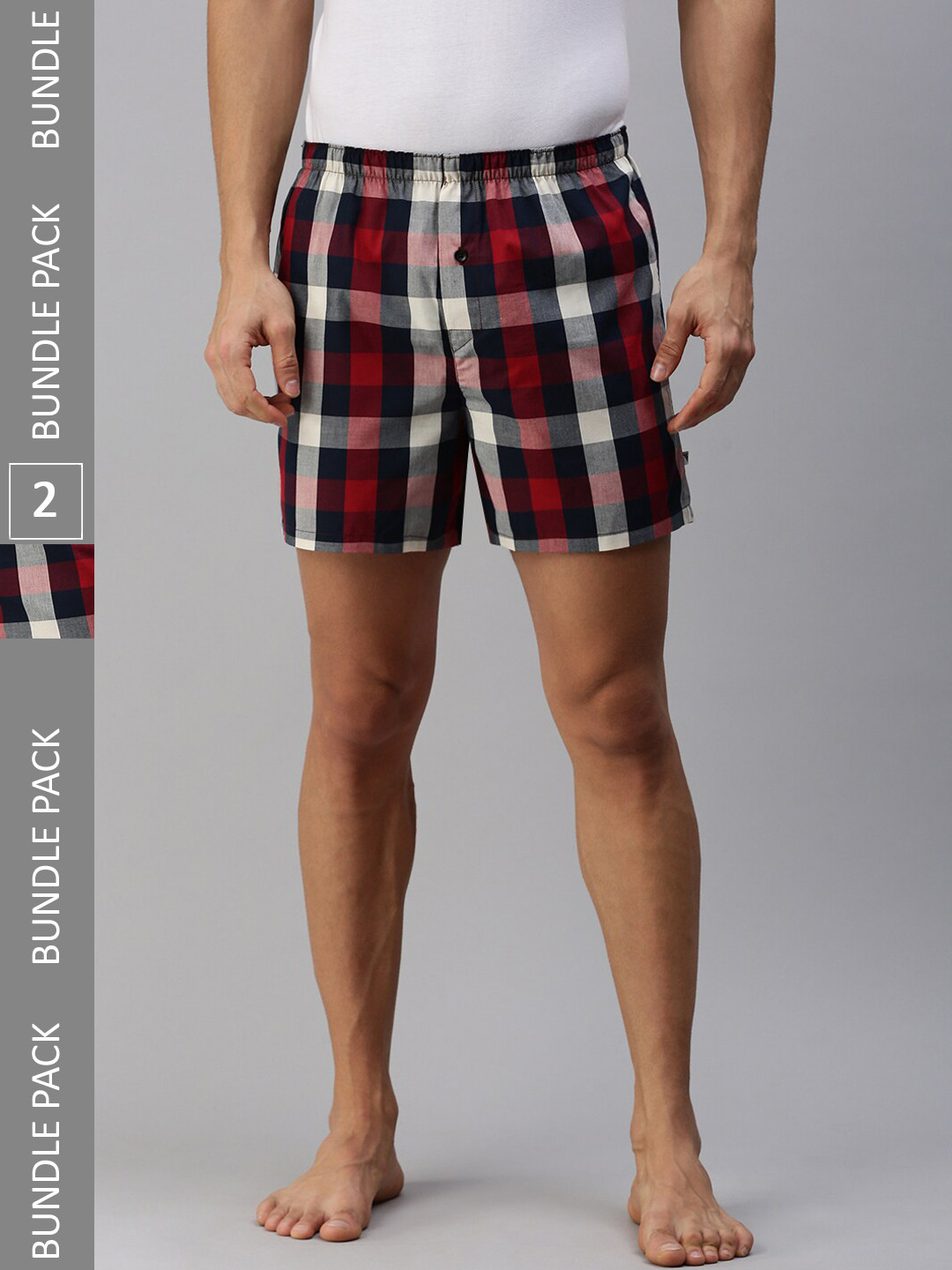 Ramraj Men Pack Of 2 Checked Cotton Boxers, Red
Ramraj Men Pack Of 2 Checked Cotton Boxers, Red