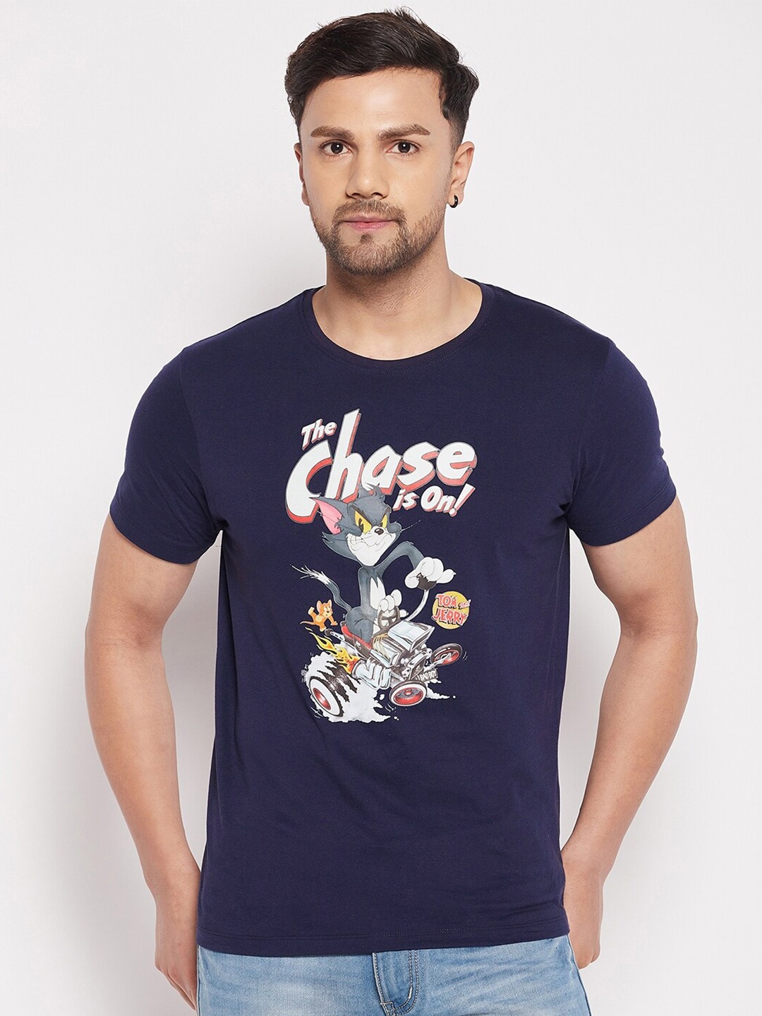 Tom & Jerry by Wear Your Mind Men Typography Tom & jerry Printed Cotton T-shirt, Navy blue
Tom & Jerry by Wear Your Mind Men Typography Tom & jerry Printed Cotton T-shirt, Navy blue