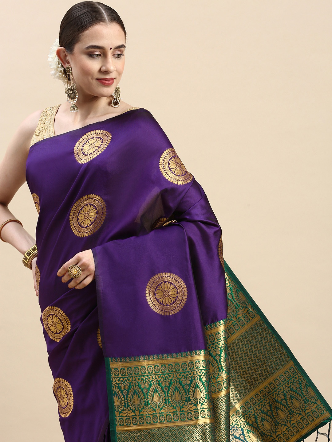 Royal Rajgharana Saree Woven Design Ethnic Motifs Zari Pure Silk Banarasi Saree, Purple
Royal Rajgharana Saree Woven Design Ethnic Motifs Zari Pure Silk Banarasi Saree, Purple