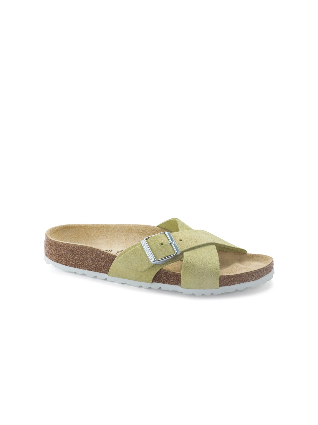 Birkenstock Siena Shimmering Popcorn Narrow Width Suede Leather Two-Strap Sandals, Green
Birkenstock Siena Shimmering Popcorn Narrow Width Suede Leather Two-Strap Sandals, Green