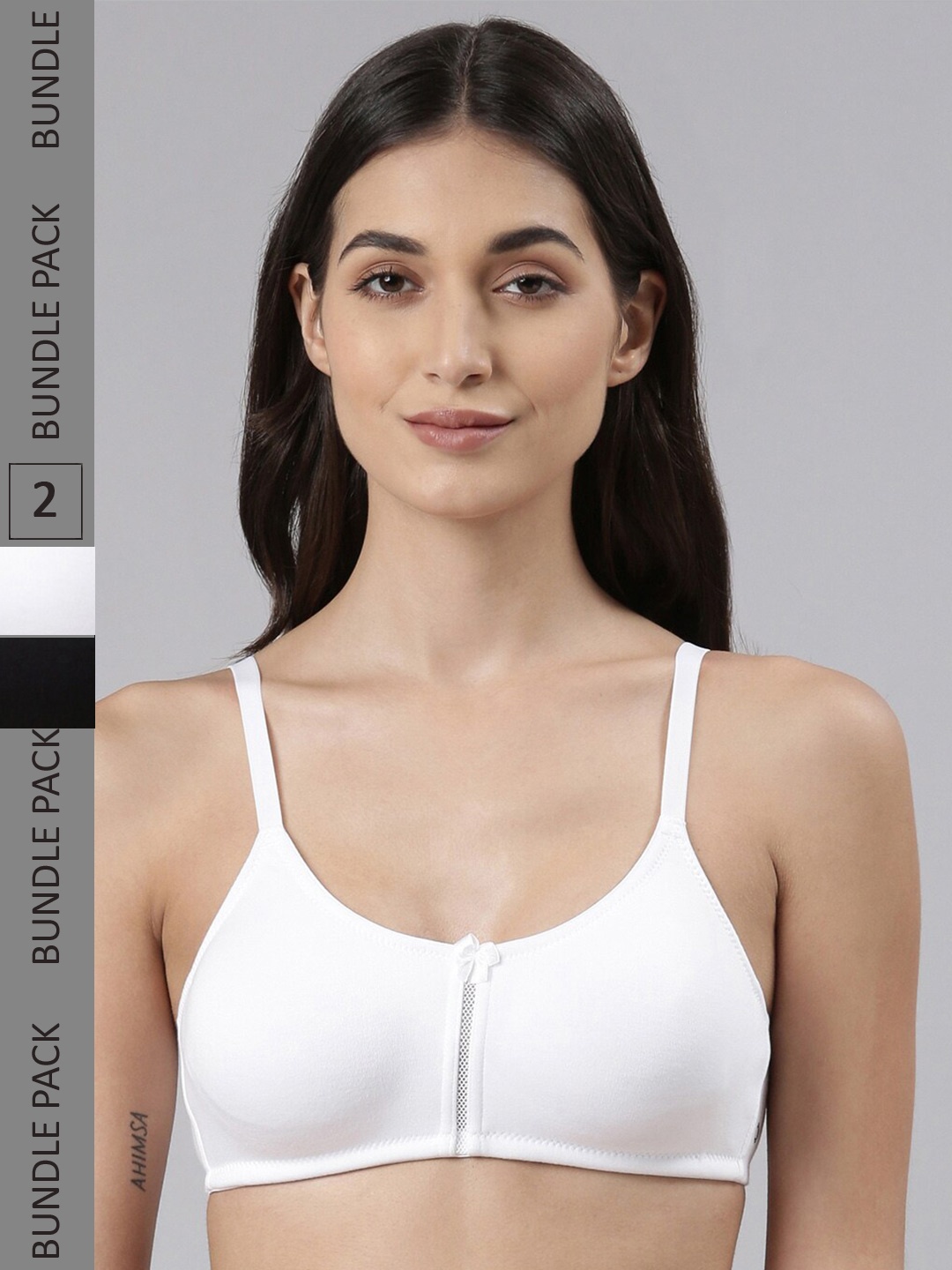 Dollar Missy Pack of 2 Cotton Wire-Free Full Coverage Bra DES-1051-R3-BLK-WHT-PO2, Black
Dollar Missy Pack of 2 Cotton Wire-Free Full Coverage Bra DES-1051-R3-BLK-WHT-PO2, Black