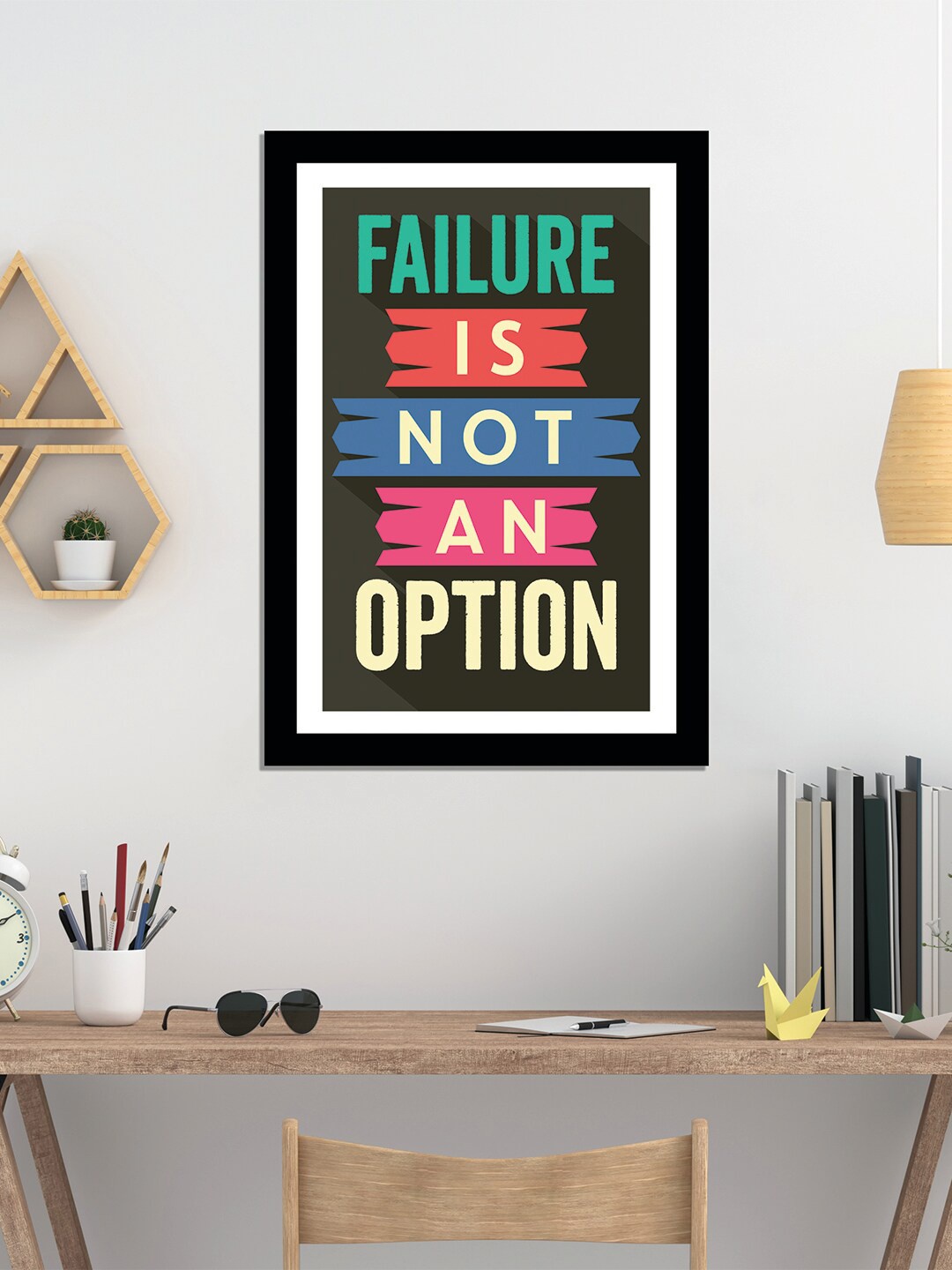 WENS Black & Green Inspirational Quotes Framed Wall Art