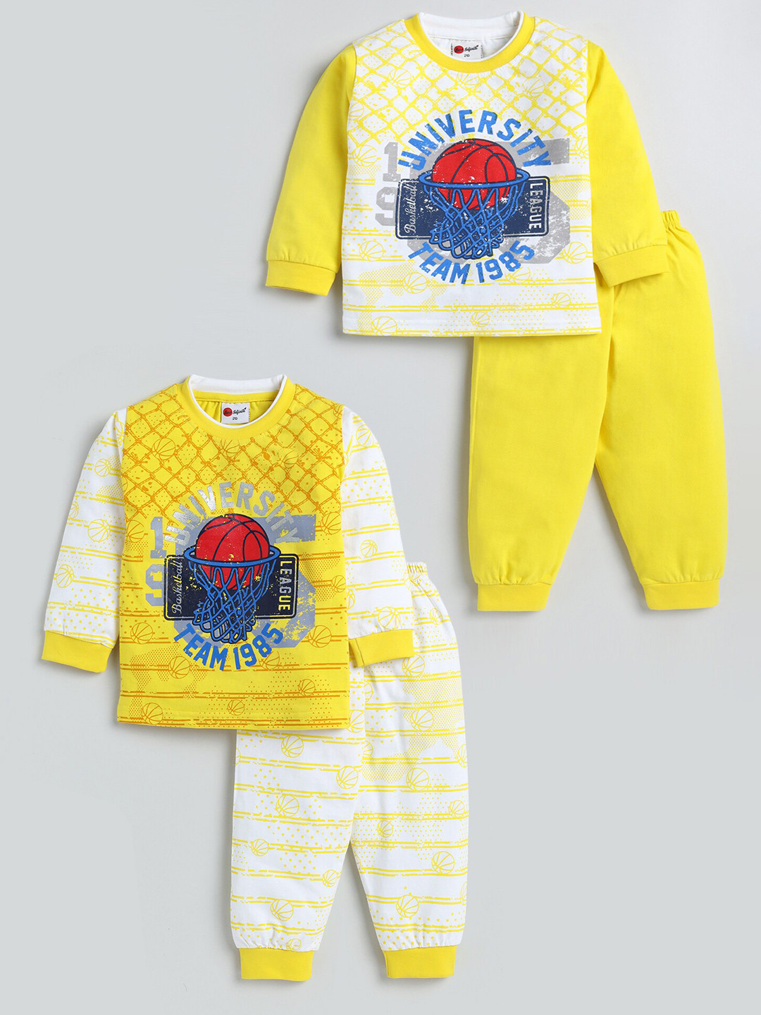Mars Infiniti Boys Set Of 2 Graphic Printed Pure Cotton T-shirt with Pyjamas, Yellow
Mars Infiniti Boys Set Of 2 Graphic Printed Pure Cotton T-shirt with Pyjamas, Yellow