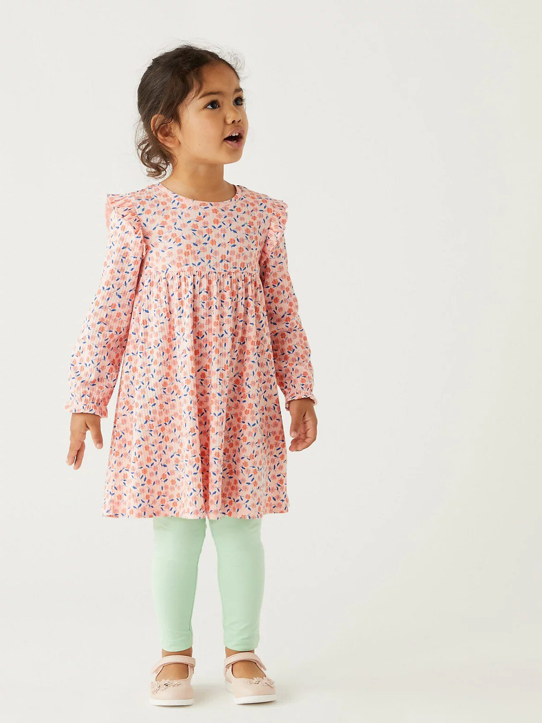Marks & Spencer Girls Floral Printed Ruffled Pure Cotton Empire Dress, Peach
Marks & Spencer Girls Floral Printed Ruffled Pure Cotton Empire Dress, Peach