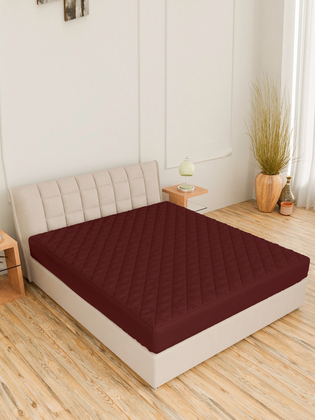 CURIOUS LIFESTYLE Maroon Quilted Cotton King Size Fitted Water-Proof Mattress Protector
CURIOUS LIFESTYLE Maroon Quilted Cotton King Size Fitted Water-Proof Mattress Protector