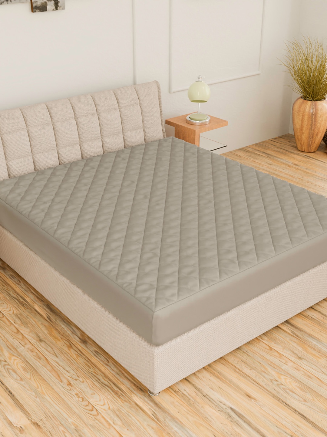 CURIOUS LIFESTYLE Grey Quilted Cotton Queen Size Fitted Water-Proof Mattress Protector
CURIOUS LIFESTYLE Grey Quilted Cotton Queen Size Fitted Water-Proof Mattress Protector