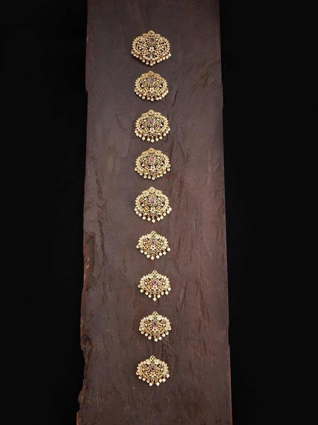 Kushal's Fashion Jewellery Women Set Of 9 Gold-Plated Stone Studded & Beaded Chotis, Pink
Kushal's Fashion Jewellery Women Set Of 9 Gold-Plated Stone Studded & Beaded Chotis, Pink