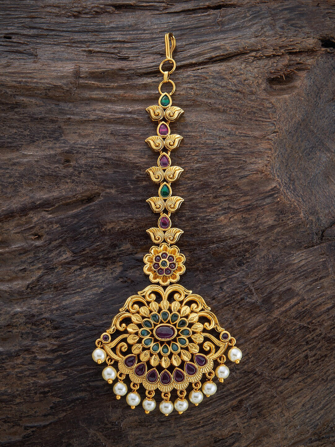 Kushal's Fashion Jewellery Gold-Plated Stone-Studded Head Jewellery
Kushal's Fashion Jewellery Gold-Plated Stone-Studded Head Jewellery