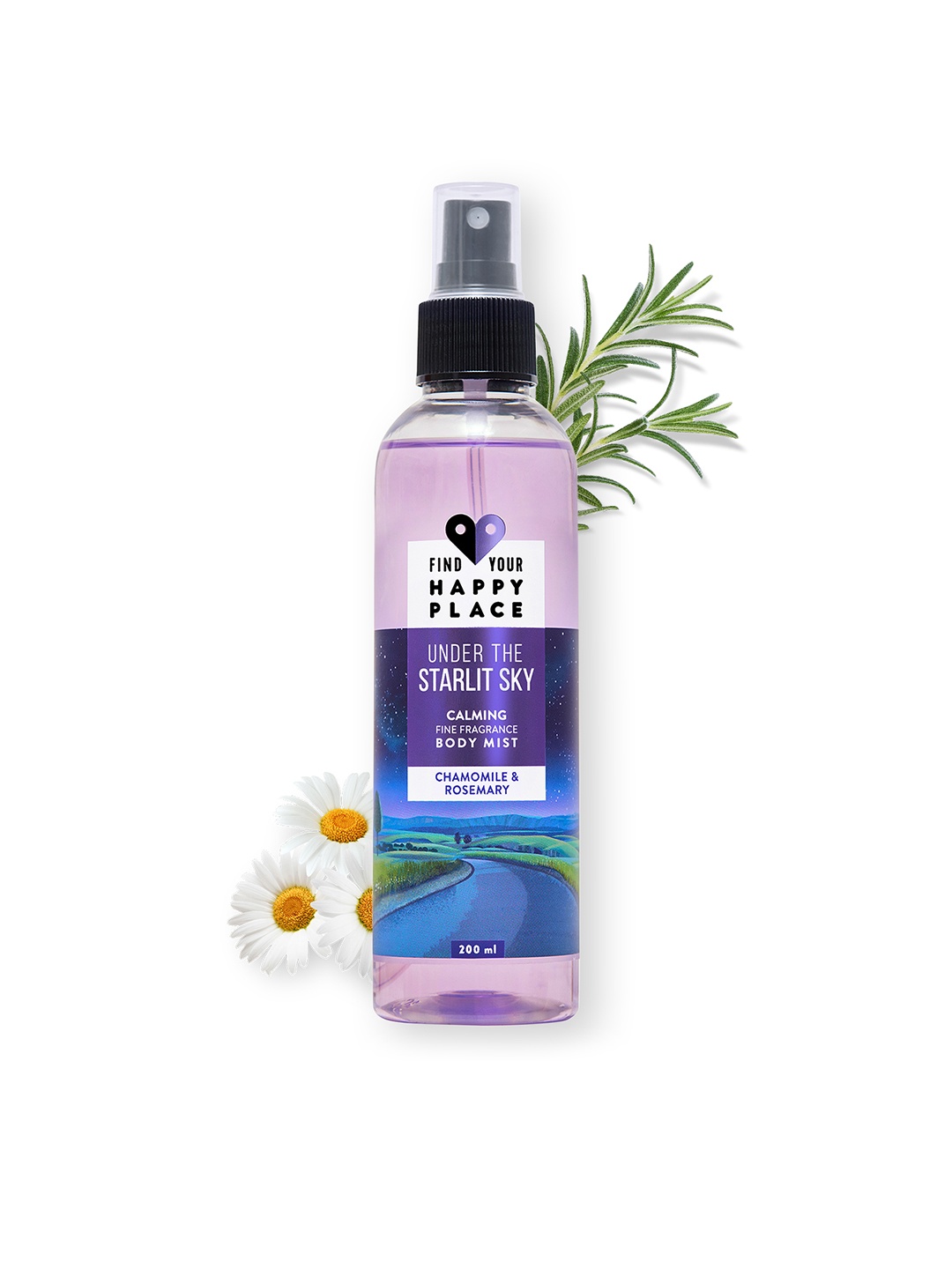 FIND YOUR HAPPY PLACE Under The Starlit Sky Calming Fine Fragrance Body Mist - 200ml, Lavender
FIND YOUR HAPPY PLACE Under The Starlit Sky Calming Fine Fragrance Body Mist - 200ml, Lavender