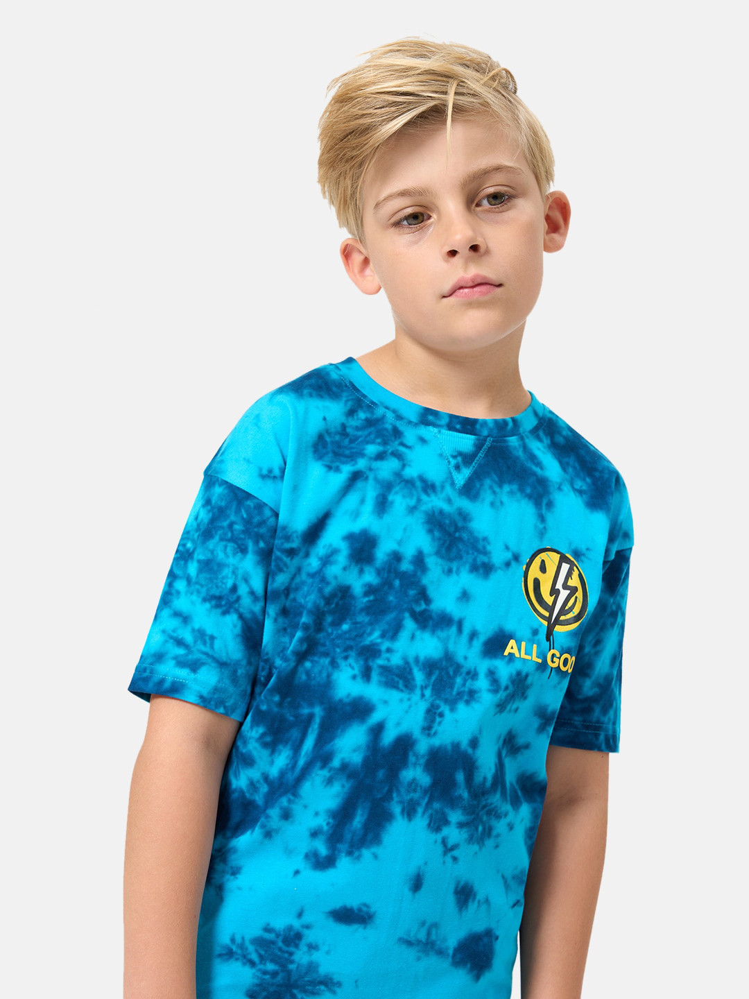 Angel & Rocket Boys Tie And Dye Printed Slim Fit Cotton T-shirt, Turquoise blue
Angel & Rocket Boys Tie And Dye Printed Slim Fit Cotton T-shirt, Turquoise blue
