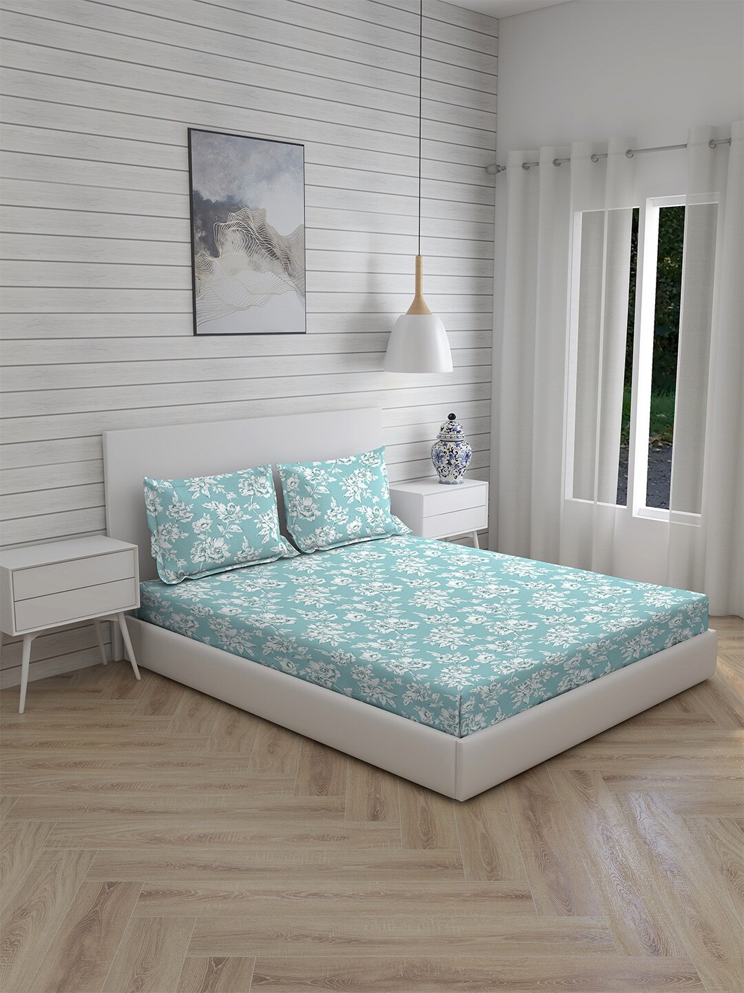 Boutique Living India Signature Sateen White 300 TC Fitted Queen Bedsheet & Pillow Covers
Boutique Living India Signature Sateen White 300 TC Fitted Queen Bedsheet & Pillow Covers