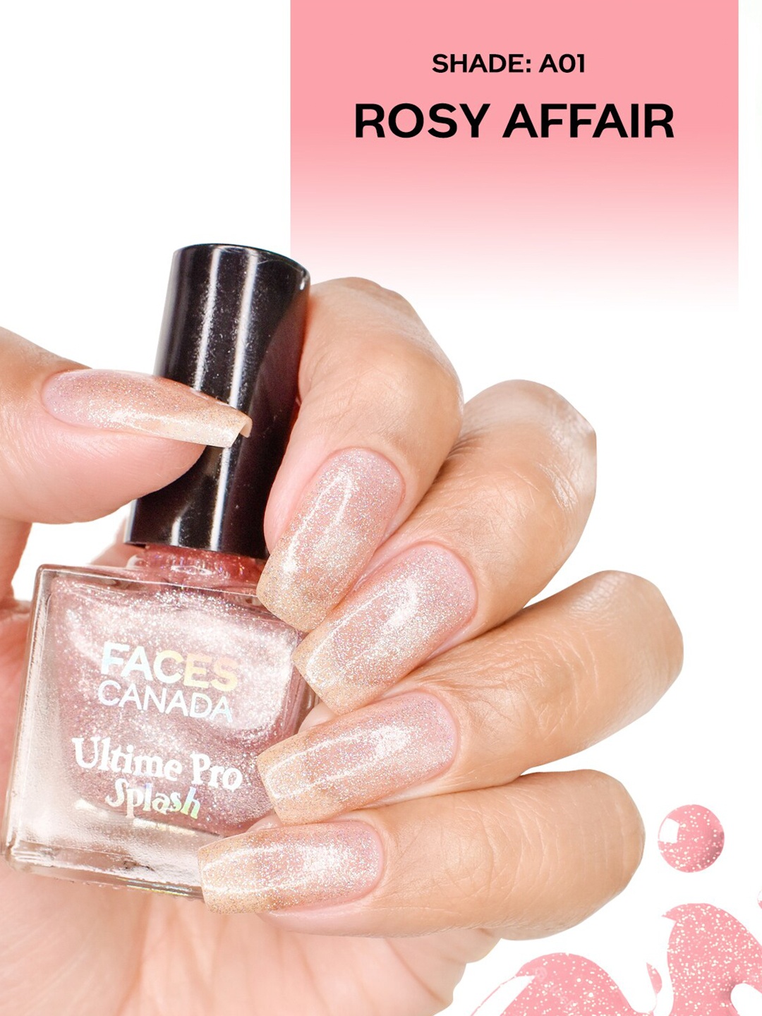 FACES CANADA Ultime Pro Splash Long-Lasting Quick-Dry Nail Enamel 8ml - Rosy Affair A01, Pink
FACES CANADA Ultime Pro Splash Long-Lasting Quick-Dry Nail Enamel 8ml - Rosy Affair A01, Pink