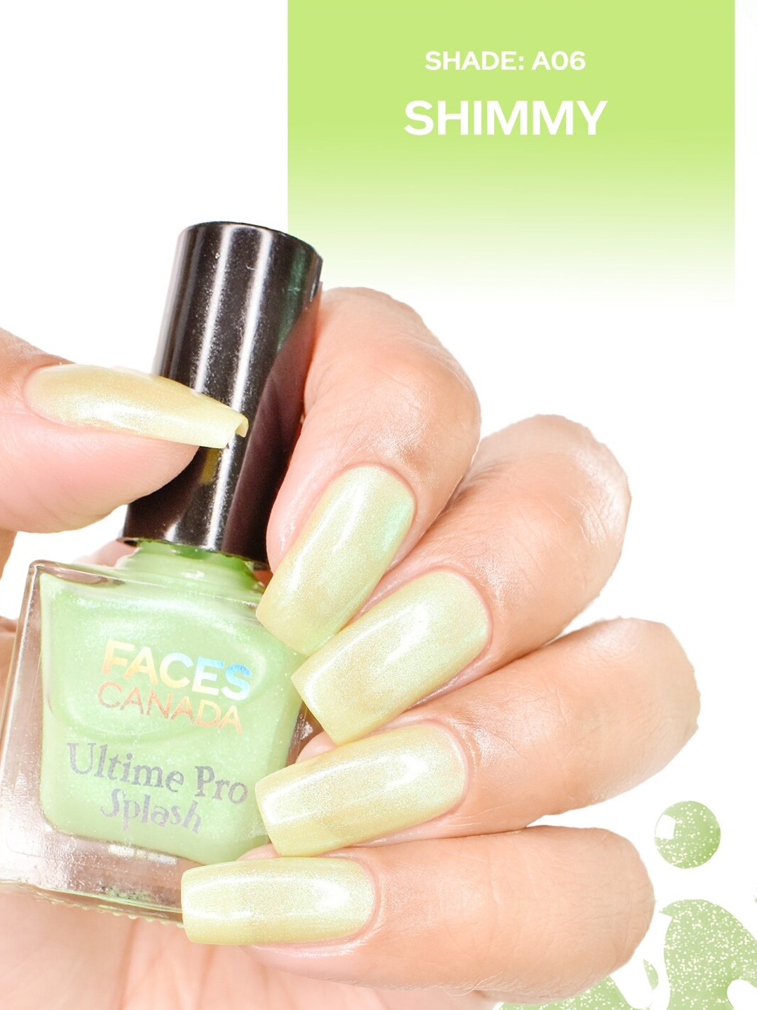FACES CANADA Ultime Pro Splash Long-Lasting Quick-Dry Nail Enamel 8ml - Shimmy A06, Green
FACES CANADA Ultime Pro Splash Long-Lasting Quick-Dry Nail Enamel 8ml - Shimmy A06, Green