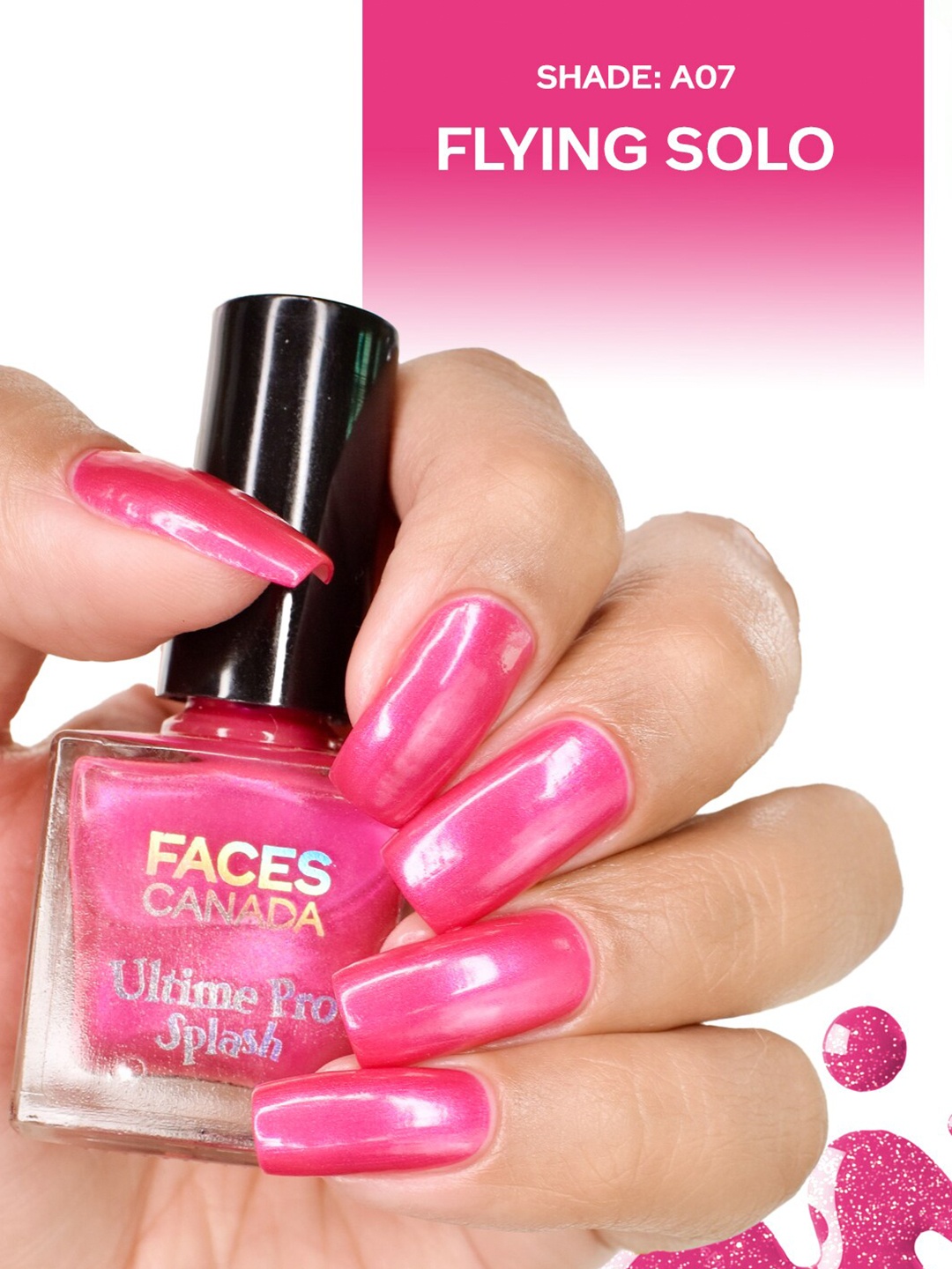FACES CANADA Ultime Pro Splash Long-Lasting Quick-Dry Nail Enamel 8ml - Solo A07, Pink
FACES CANADA Ultime Pro Splash Long-Lasting Quick-Dry Nail Enamel 8ml - Solo A07, Pink