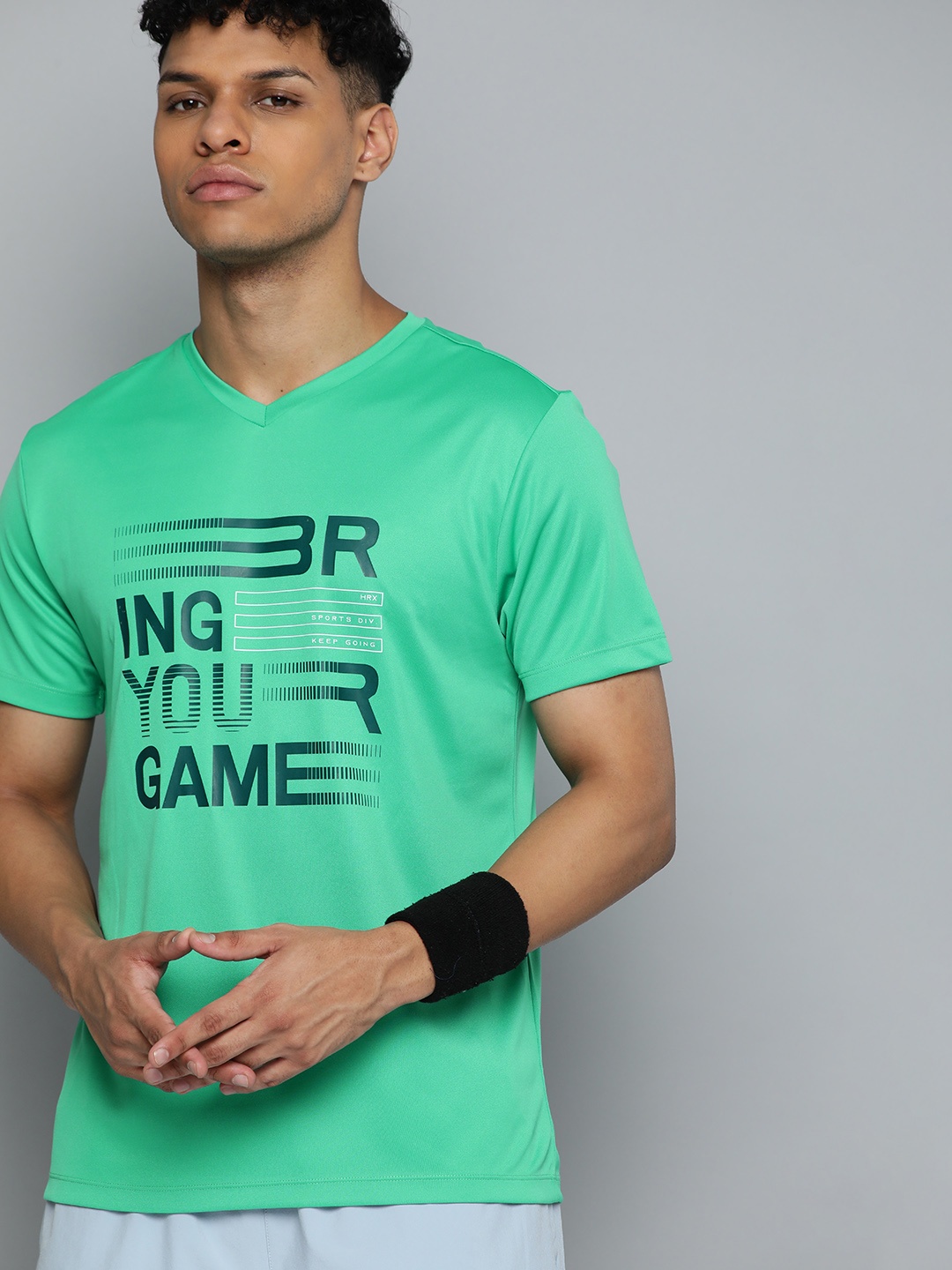 HRX by Hrithik Roshan Antimicrobial Finish Rapid-Dry Brand Logo Printed Badminton T-shirt, Green
HRX by Hrithik Roshan Antimicrobial Finish Rapid-Dry Brand Logo Printed Badminton T-shirt, Green