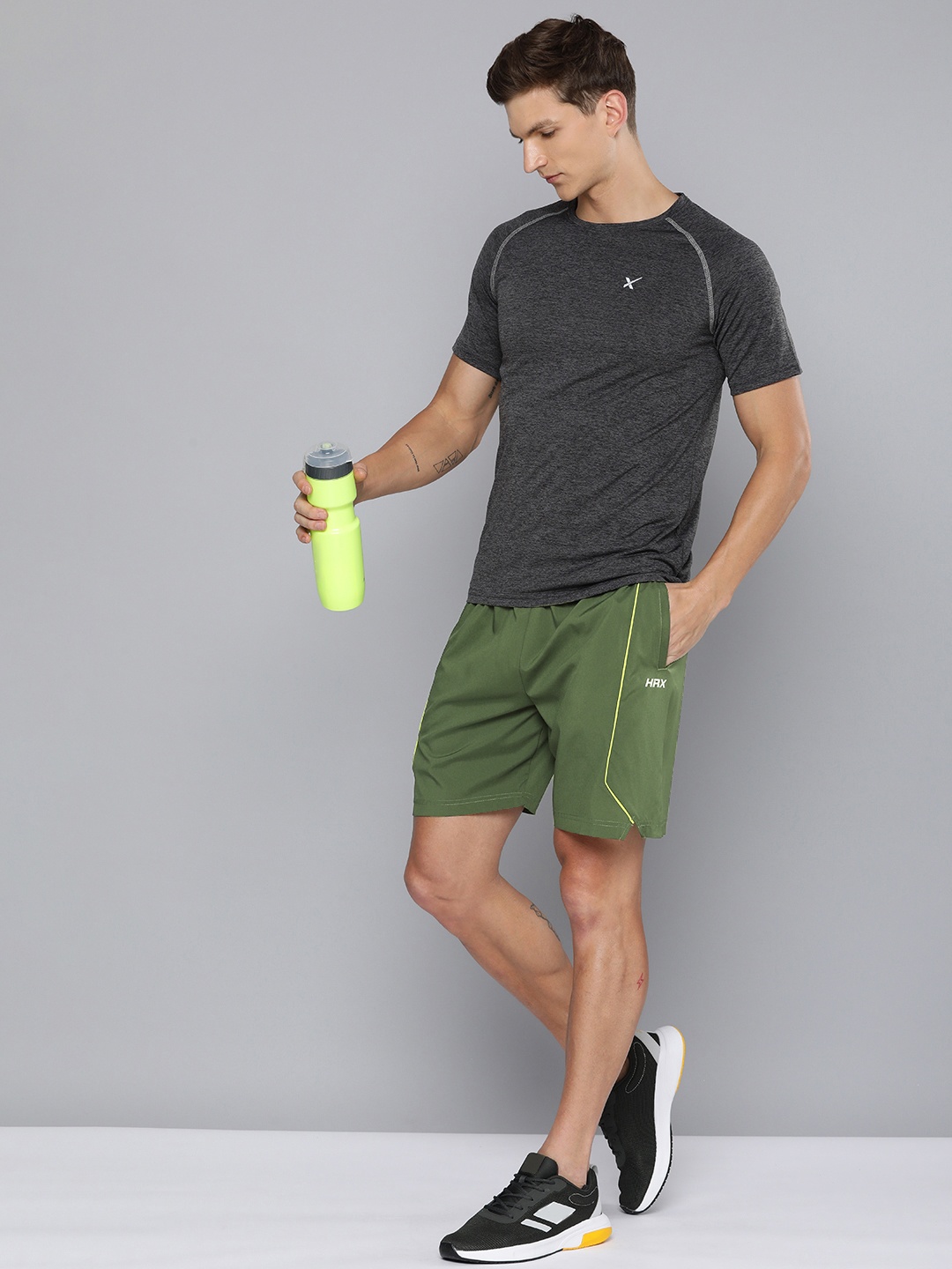 HRX by Hrithik Roshan Men Rapid Dry Antimicrobial Finish Training Sports Shorts, Olive
HRX by Hrithik Roshan Men Rapid Dry Antimicrobial Finish Training Sports Shorts, Olive