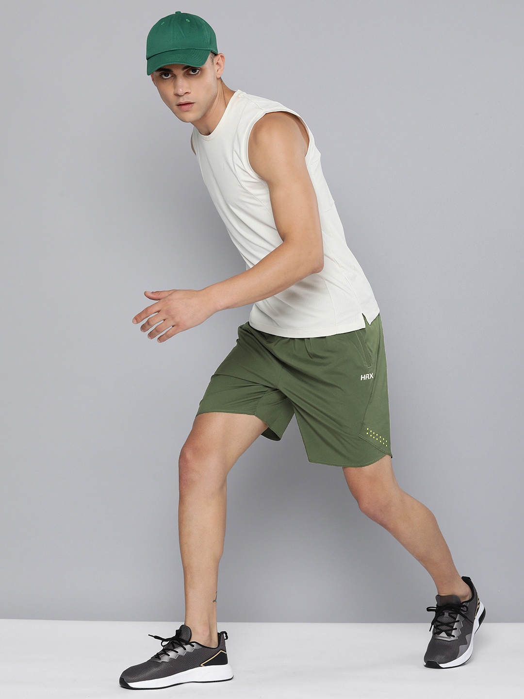HRX by Hrithik Roshan Men Rapid Dry Antimicrobial Finish Training Sports Shorts, Olive
HRX by Hrithik Roshan Men Rapid Dry Antimicrobial Finish Training Sports Shorts, Olive