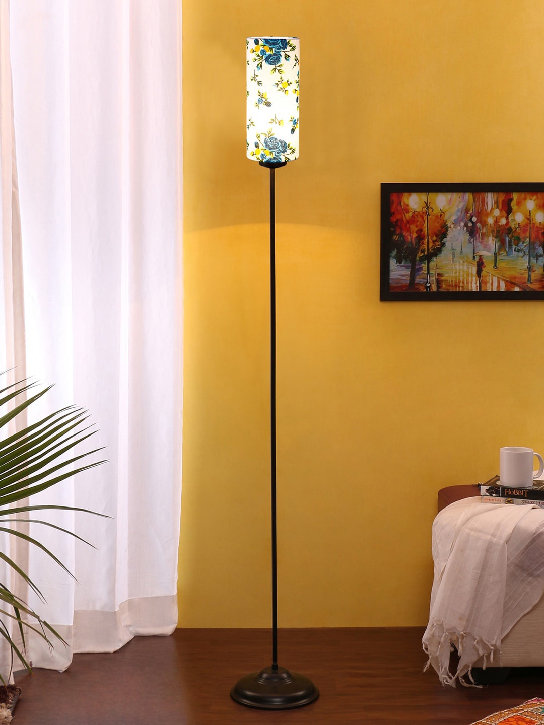 Devansh Blue & White Thin Iron Floor Lamp With Cylindrical Floral Printed Cotton Shade
Devansh Blue & White Thin Iron Floor Lamp With Cylindrical Floral Printed Cotton Shade