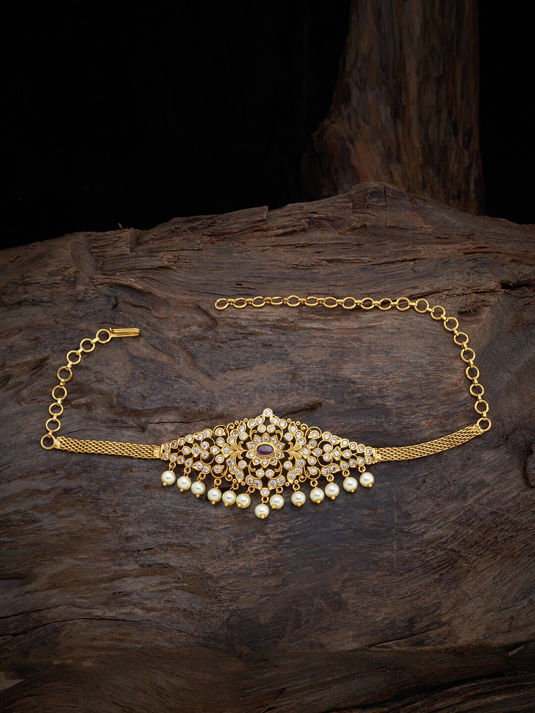 Kushal's Fashion Jewellery Women Gold-Plated Stone Studded & Beaded Armlet Bracelet, White
Kushal's Fashion Jewellery Women Gold-Plated Stone Studded & Beaded Armlet Bracelet, White