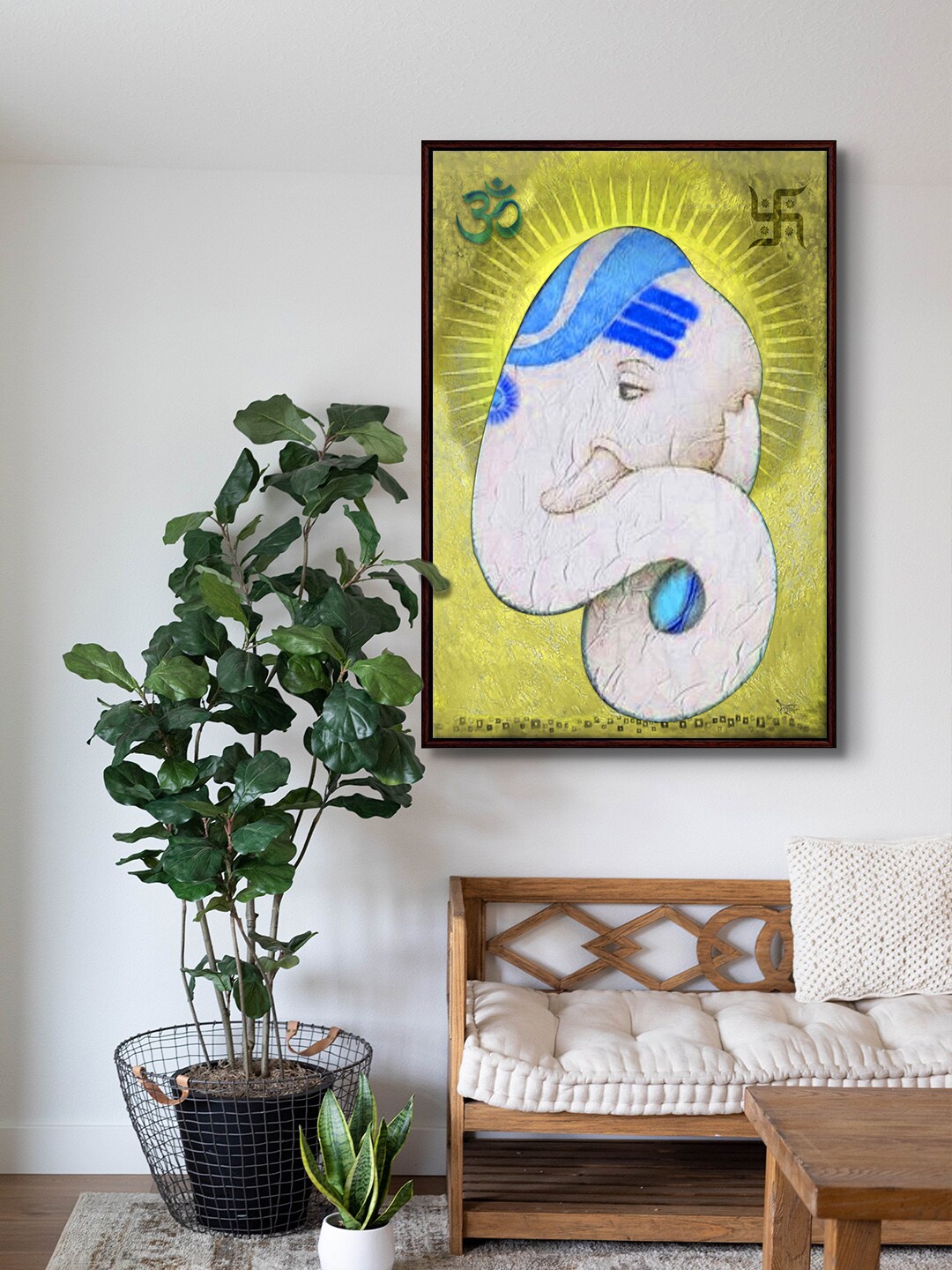 999Store Yellow & Blue Ekdanta Mahaganpati Lord Ganesha Painting Framed Wall Art
999Store Yellow & Blue Ekdanta Mahaganpati Lord Ganesha Painting Framed Wall Art
