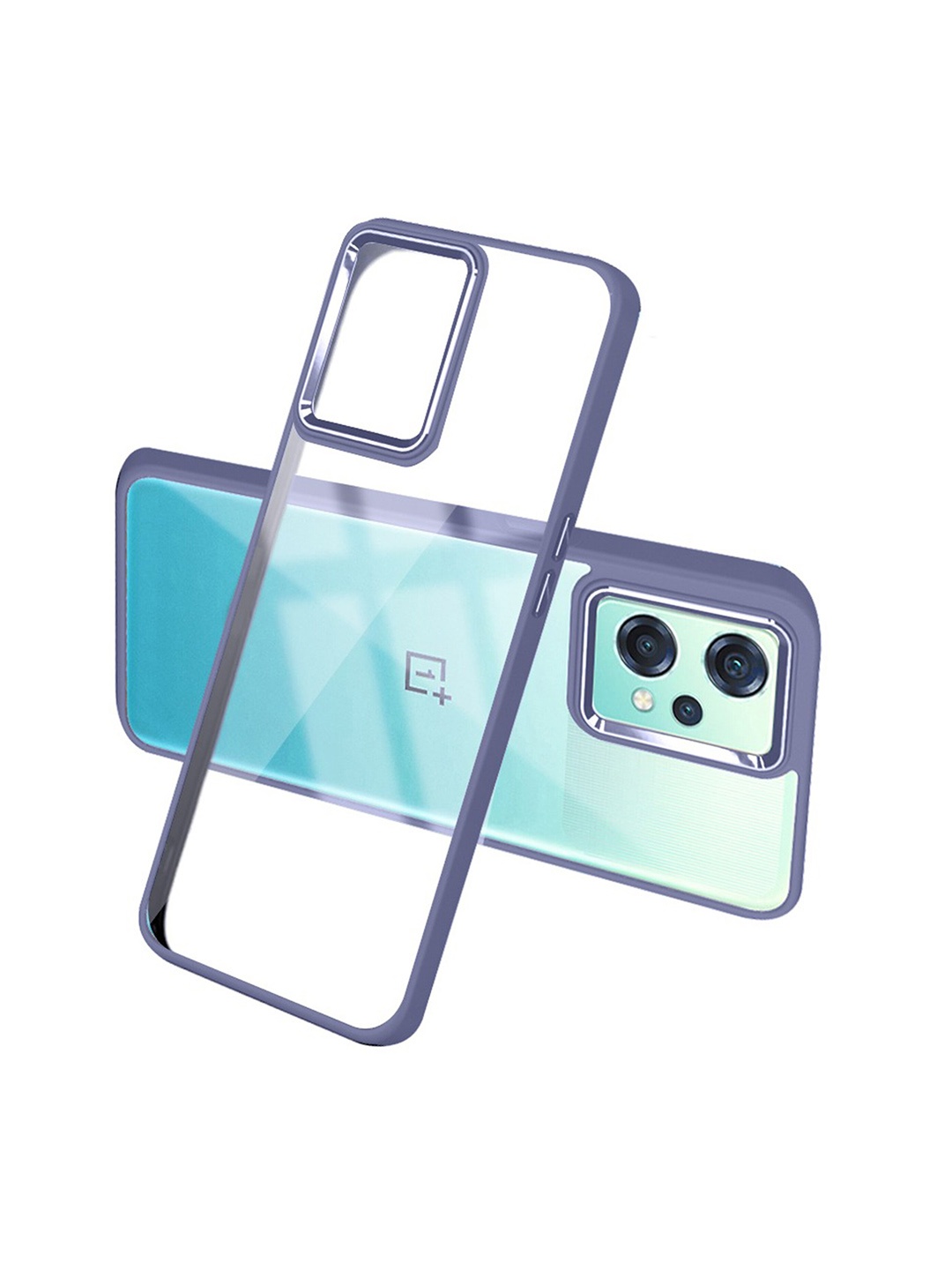 Karwan Shock Proof OnePlus Nord Clear Phone Back Case, Purple