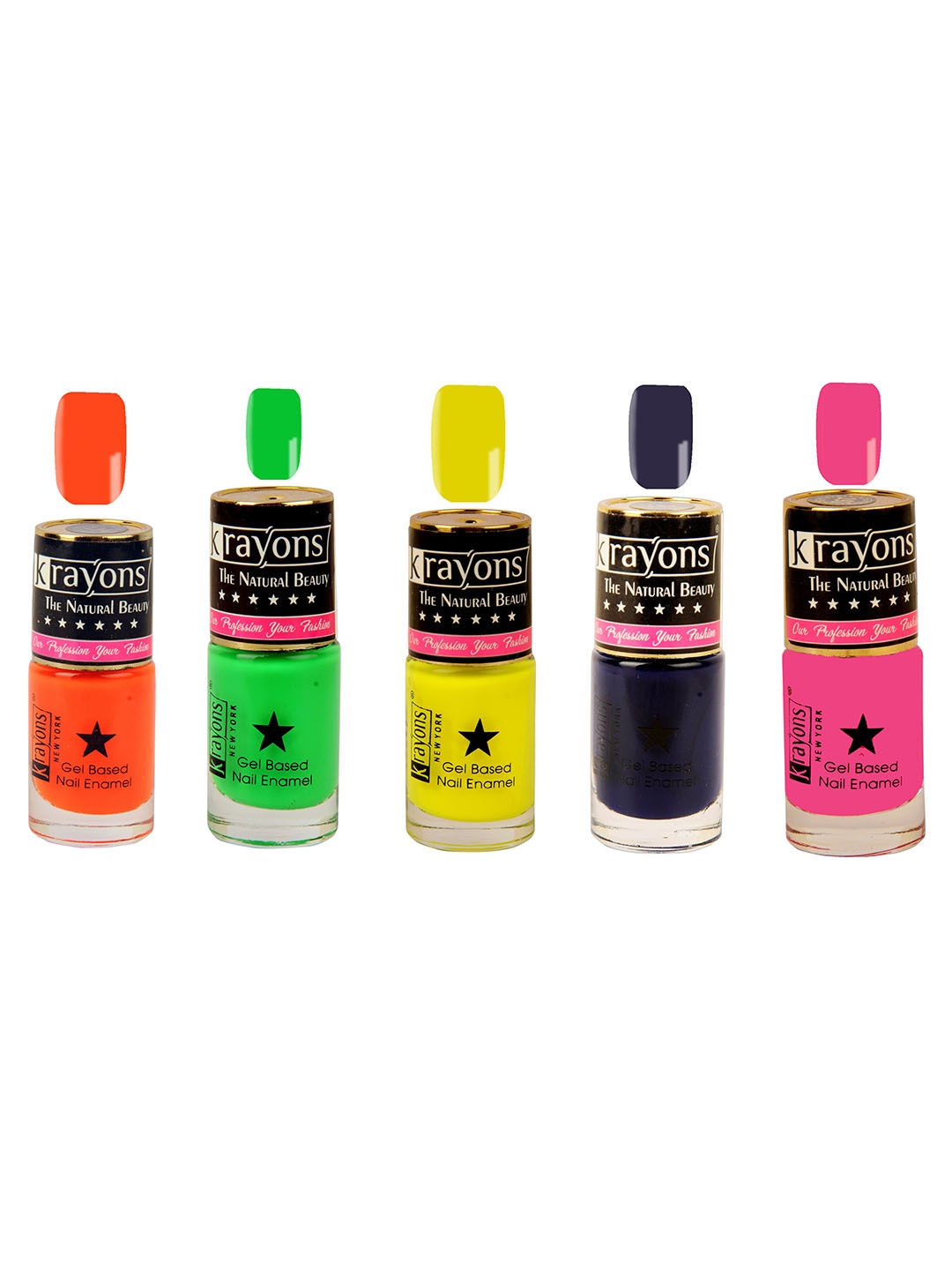 krayons Set of 5 The Natural Beauty Gel Based Long Lasting Nail Enamel - 6 ml Each, Orange
krayons Set of 5 The Natural Beauty Gel Based Long Lasting Nail Enamel - 6 ml Each, Orange