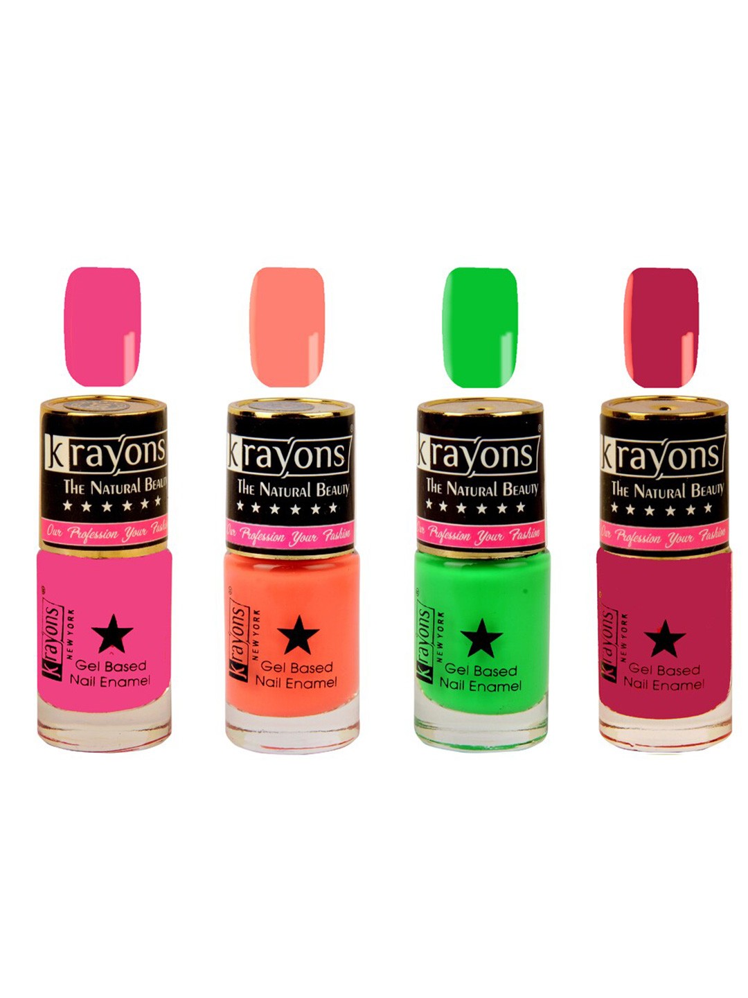 krayons Set of 4 The Natural Beauty Gel Based Long Lasting Nail Enamel - 6 ml Each, Pink
krayons Set of 4 The Natural Beauty Gel Based Long Lasting Nail Enamel - 6 ml Each, Pink