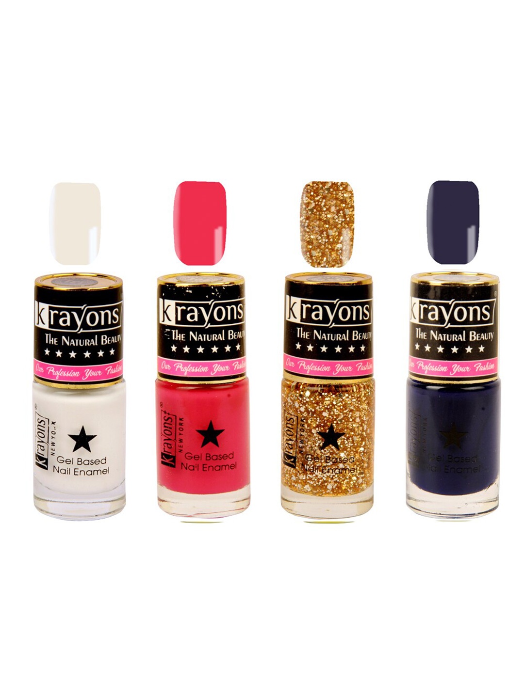 krayons Set of 4 The Natural Beauty Gel Based Long Lasting Nail Enamel - 6 ml Each, White
krayons Set of 4 The Natural Beauty Gel Based Long Lasting Nail Enamel - 6 ml Each, White