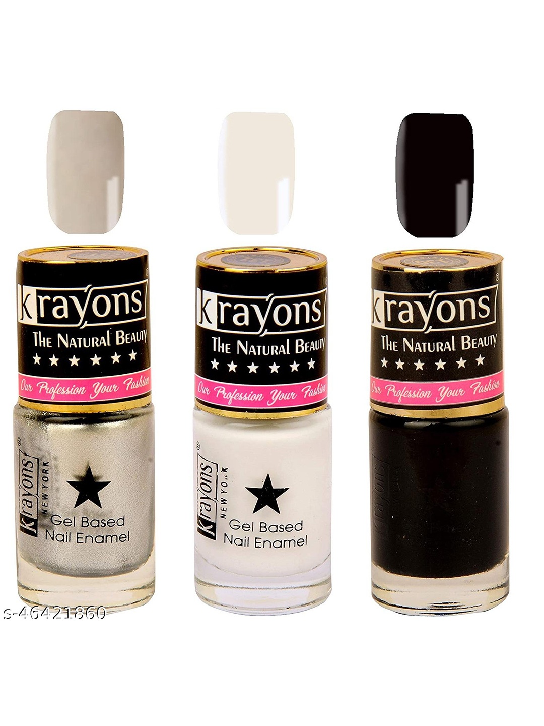 krayons Set of 3 The Natural Beauty Gel Based Long Lasting Nail Enamel - 6 ml Each, Black
krayons Set of 3 The Natural Beauty Gel Based Long Lasting Nail Enamel - 6 ml Each, Black