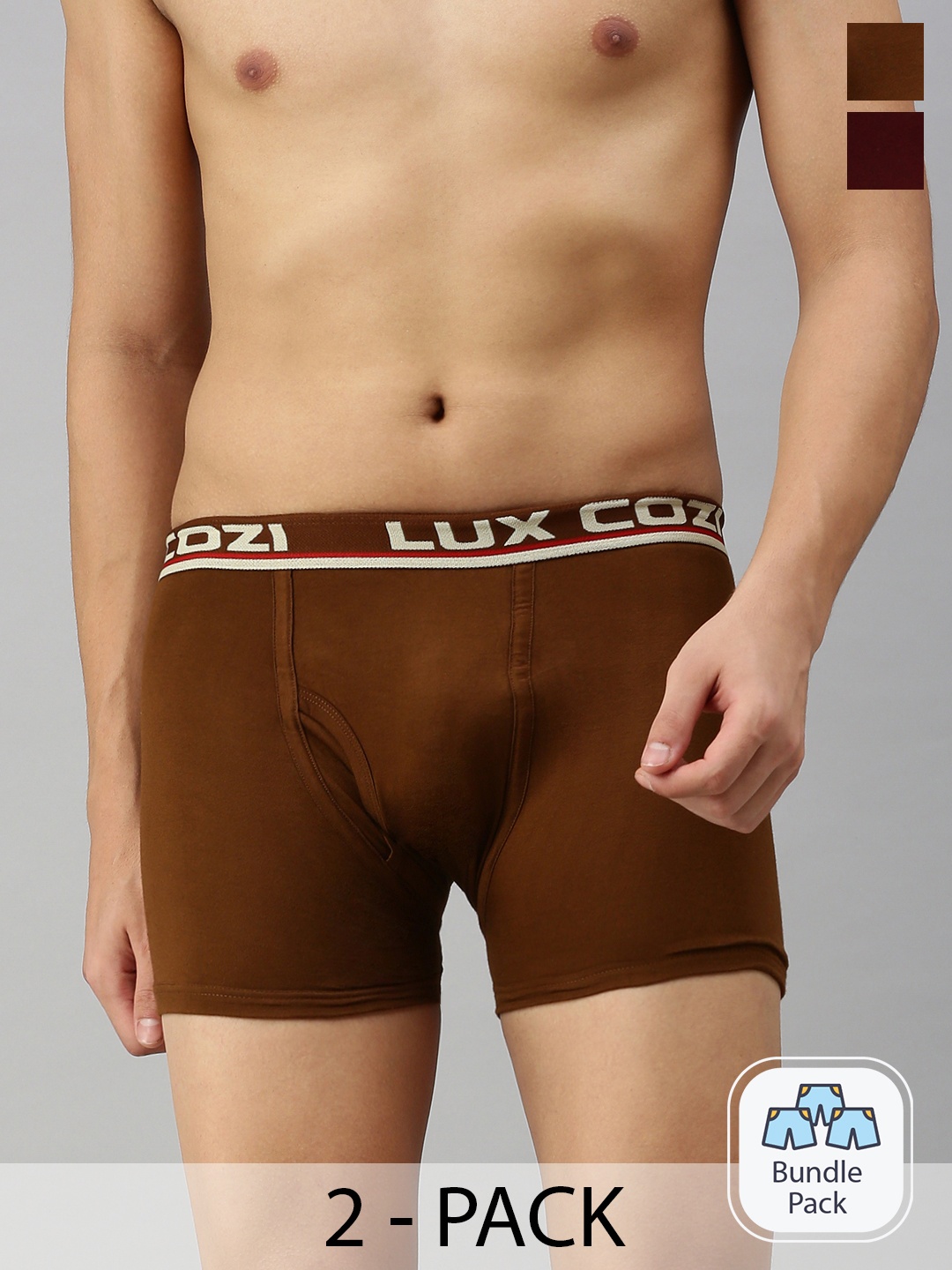 Lux Cozi Men Pack Of 2 Logo Printed Detail Trunks- COZI_BIGSHOT_LONG_MRN_MST_2PC, Mustard
Lux Cozi Men Pack Of 2 Logo Printed Detail Trunks- COZI_BIGSHOT_LONG_MRN_MST_2PC, Mustard
