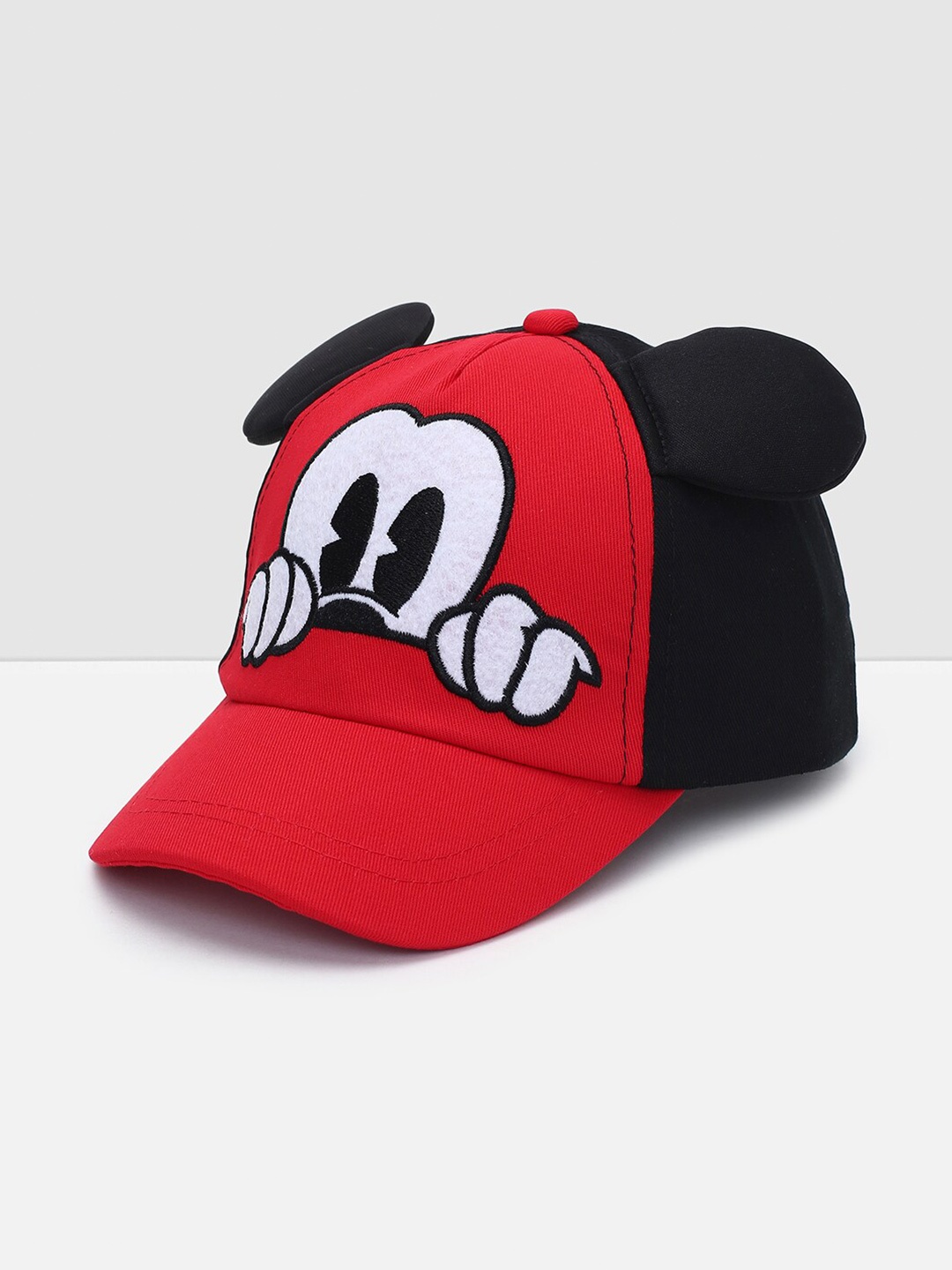 max Boys Printed Cotton Baseball Cap, Red