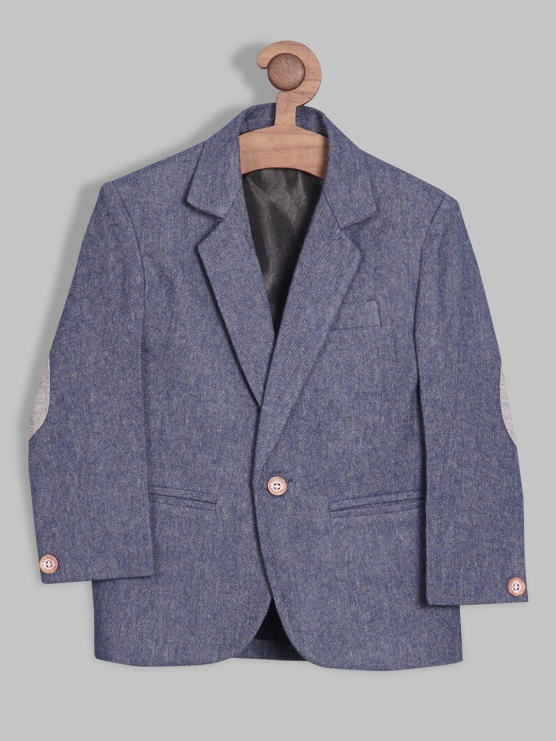 RIKIDOOS Boys Self Design Cotton Tailored-Fit Single-Breasted Casual Blazer, Navy blue
RIKIDOOS Boys Self Design Cotton Tailored-Fit Single-Breasted Casual Blazer, Navy blue