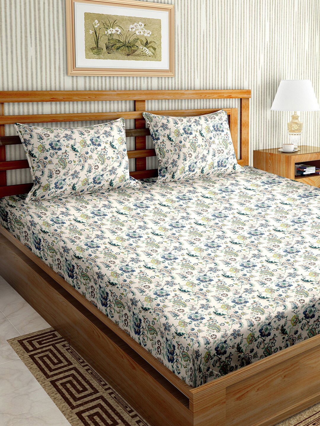 BELLA CASA Classic Collection White 210 TC Fitted Queen Bedsheet With 2 Pillow Covers
BELLA CASA Classic Collection White 210 TC Fitted Queen Bedsheet With 2 Pillow Covers