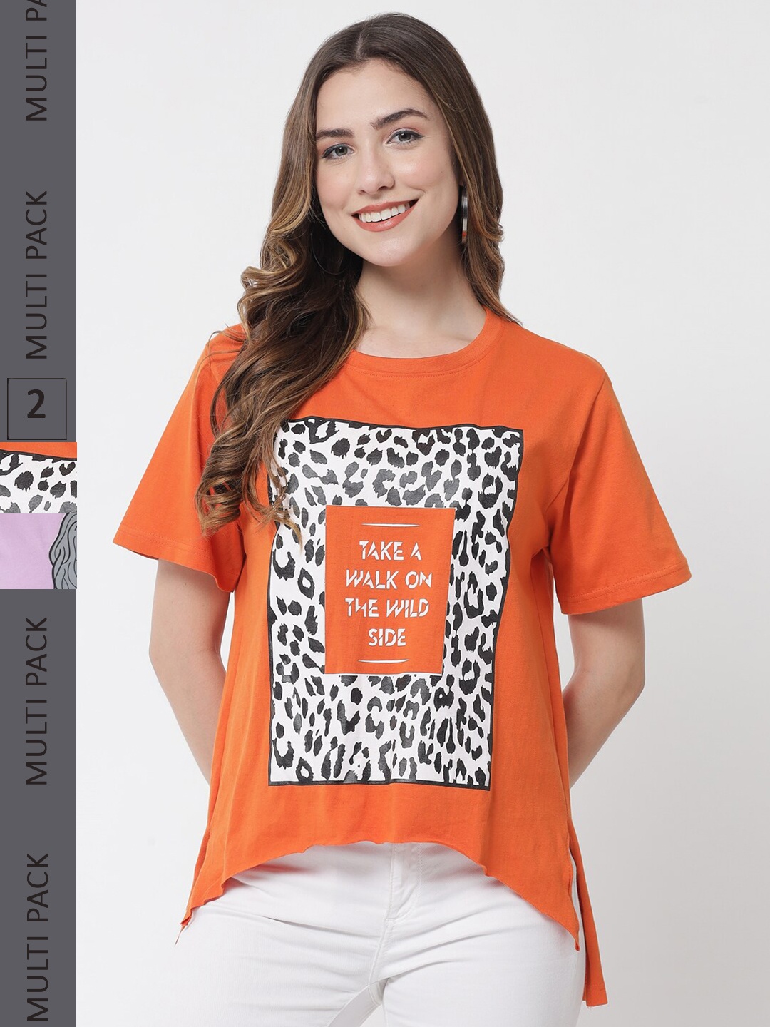 The Dry State Pack of 2 Round Neck Conversational Printed Oversize Cotton T-shirt, Orange
The Dry State Pack of 2 Round Neck Conversational Printed Oversize Cotton T-shirt, Orange