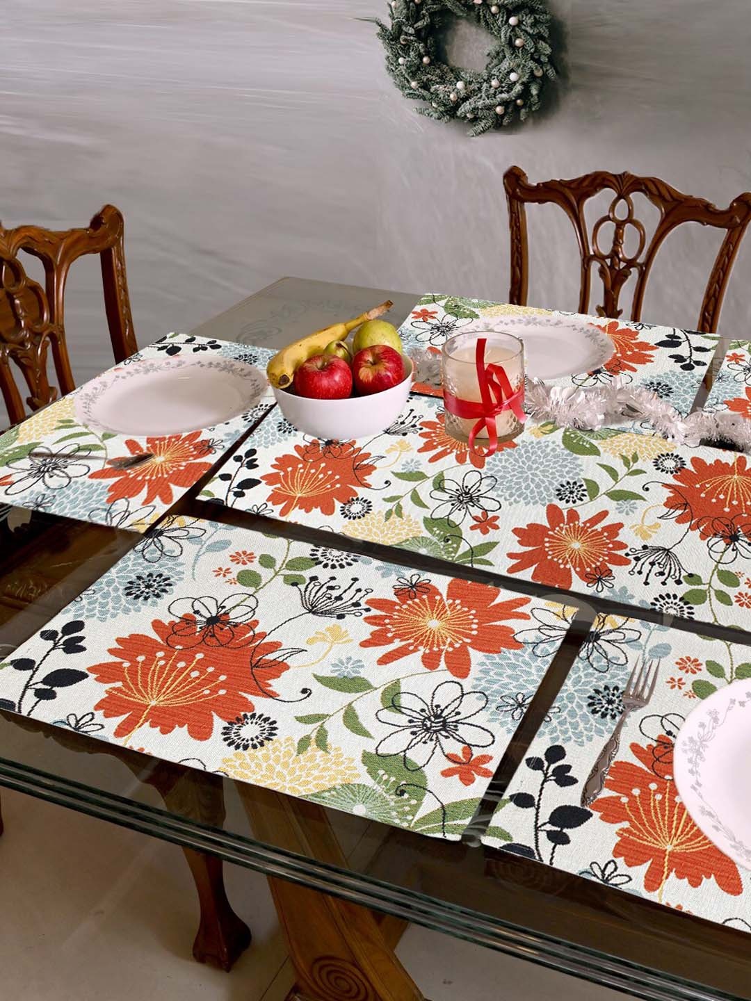 AVI Living Orange & White 9 Pc Blooming Jaquard Woven 600 GSM Table Placemats With Runners
AVI Living Orange & White 9 Pc Blooming Jaquard Woven 600 GSM Table Placemats With Runners