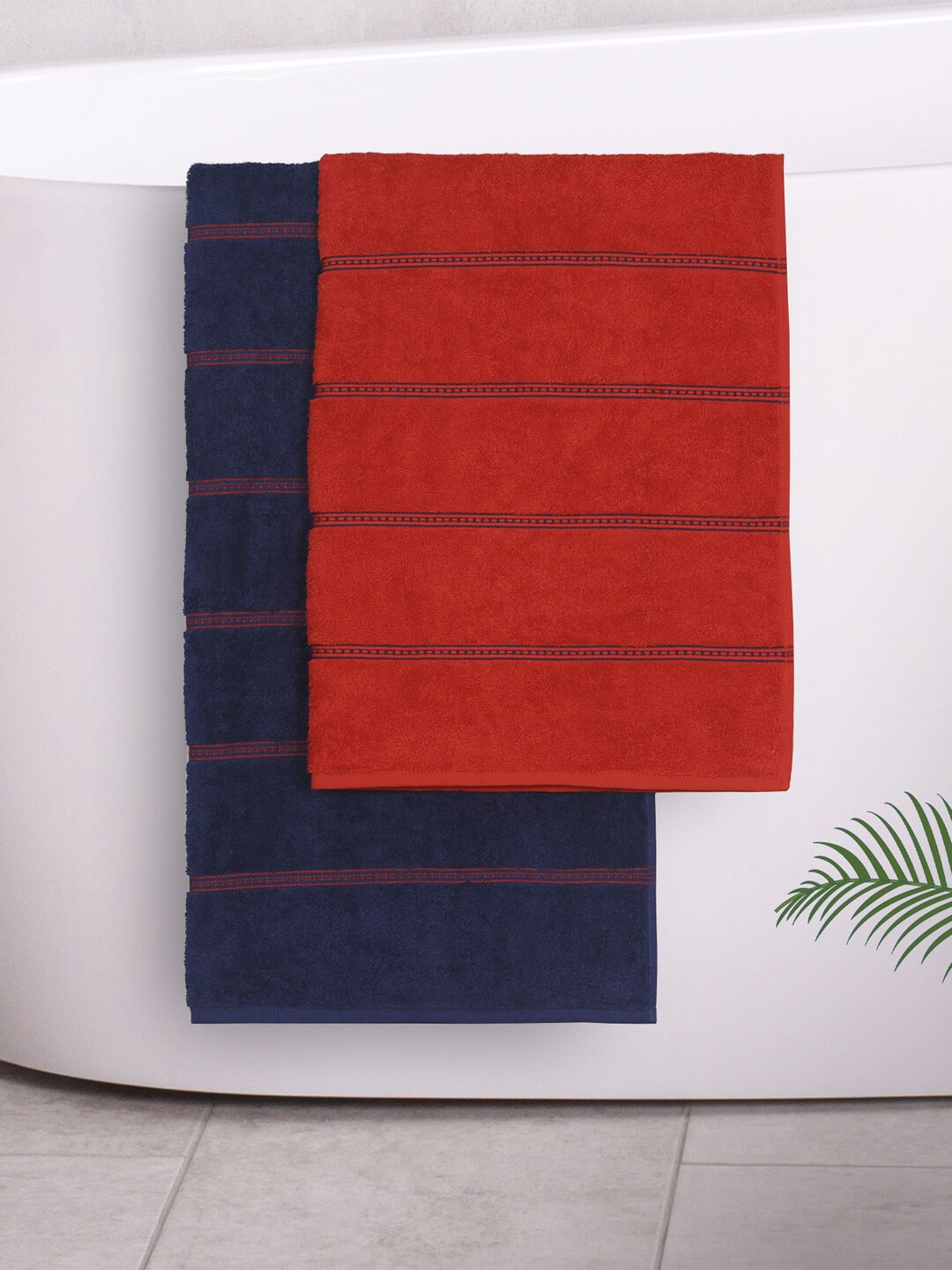 MYTRIDENT TOM JERRY Red Navy Blue 2 Pcs Striped 500 GSM Pure Cotton His Her Bath Towel
MYTRIDENT TOM JERRY Red Navy Blue 2 Pcs Striped 500 GSM Pure Cotton His Her Bath Towel