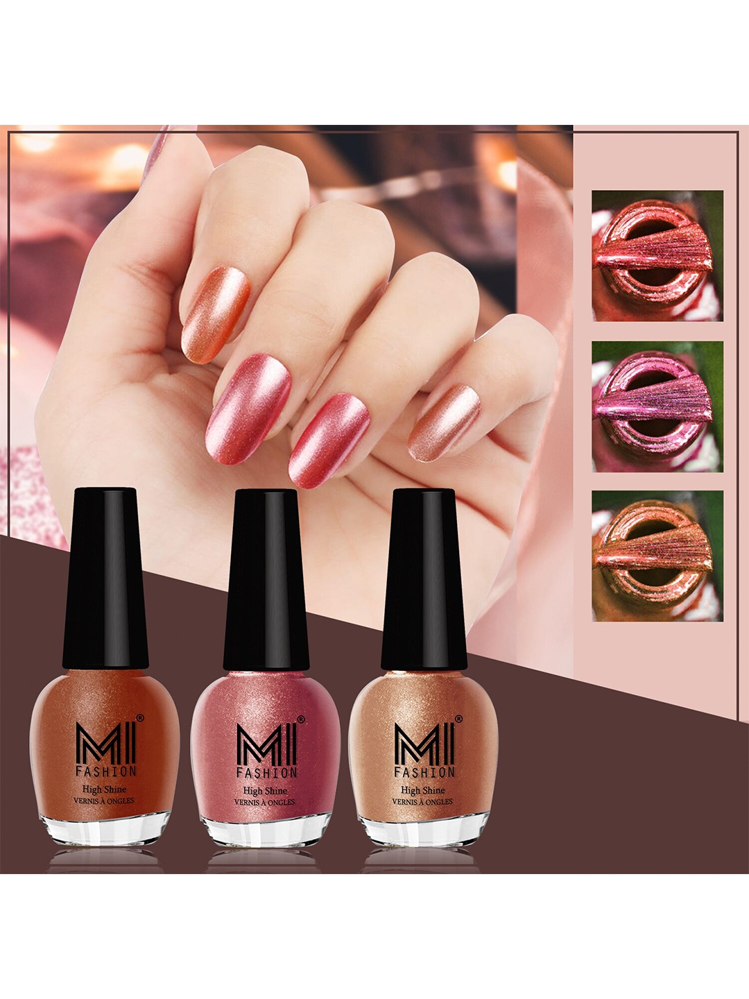 MI FASHION Set of 3 Vernis A Ongles High Shine Long Lasting Shimmer Nail Paint - 12ml each, Red
MI FASHION Set of 3 Vernis A Ongles High Shine Long Lasting Shimmer Nail Paint - 12ml each, Red