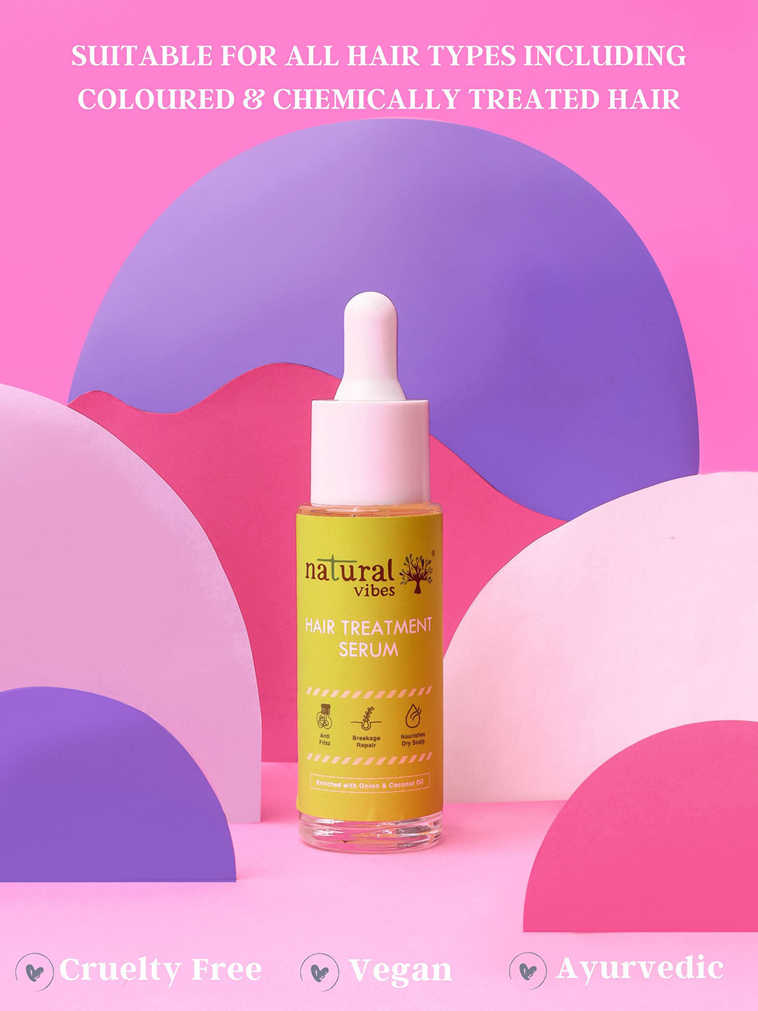 natural vibes Hair Treatment Serum with Onion & Coconut - Reduces Hair Fall - 30ml, Green
natural vibes Hair Treatment Serum with Onion & Coconut - Reduces Hair Fall - 30ml, Green