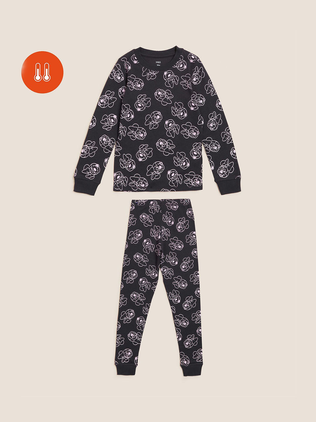 Marks & Spencer Girls Printed Cotton Thermal Set, Black
Marks & Spencer Girls Printed Cotton Thermal Set, Black
