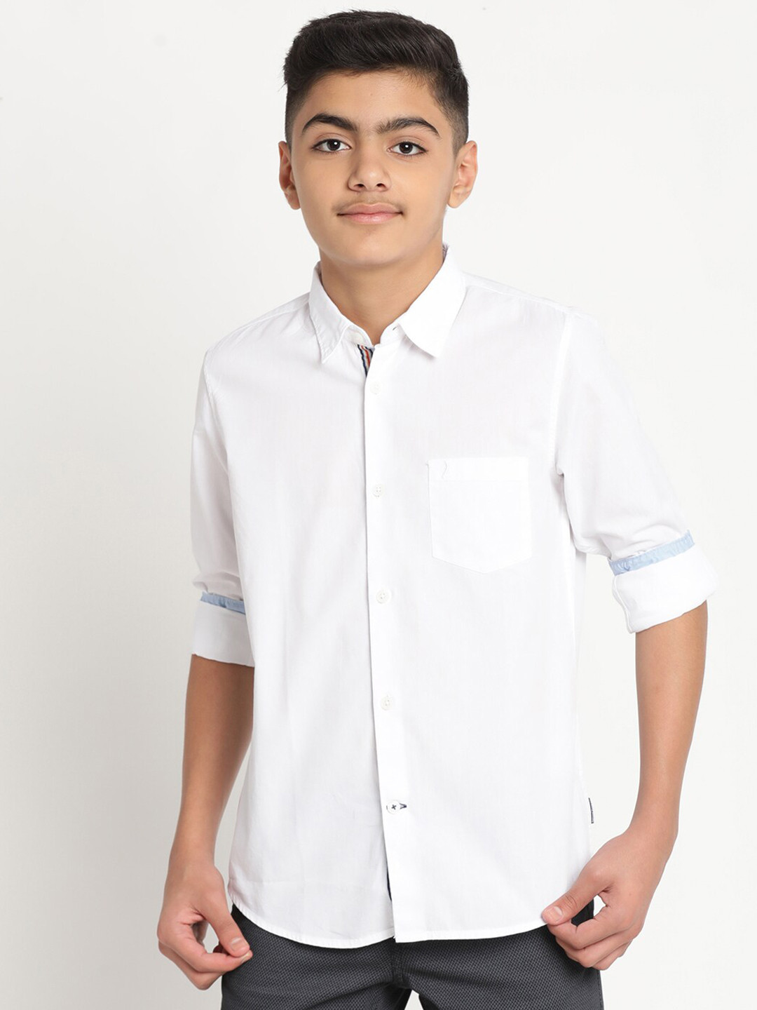 Indian Terrain Boys Standard Casual Pure Cotton Shirt, White
Indian Terrain Boys Standard Casual Pure Cotton Shirt, White