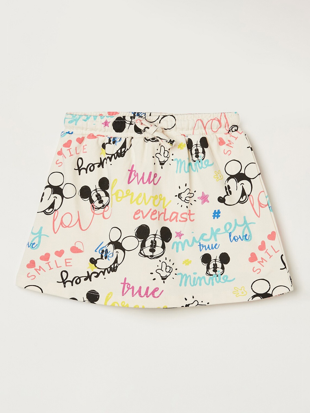 Fame Forever by Lifestyle Girls Mickey Mouse Printed Pure Cotton A-Line Mini-Skirt, Off white
Fame Forever by Lifestyle Girls Mickey Mouse Printed Pure Cotton A-Line Mini-Skirt, Off white