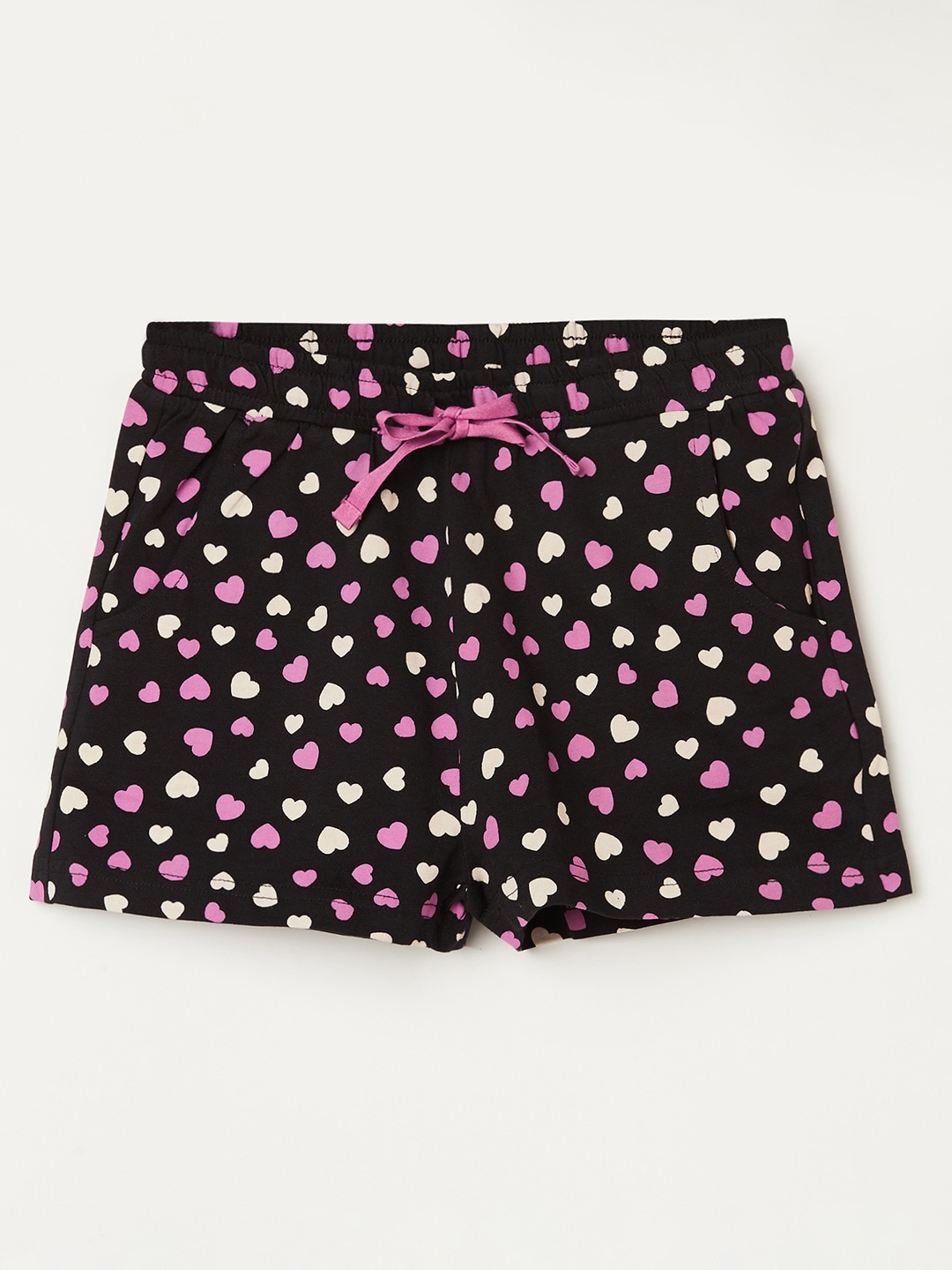 Fame Forever by Lifestyle Girls Conversational Printed Mid Rise Pure Cotton Regular Shorts, Black
Fame Forever by Lifestyle Girls Conversational Printed Mid Rise Pure Cotton Regular Shorts, Black