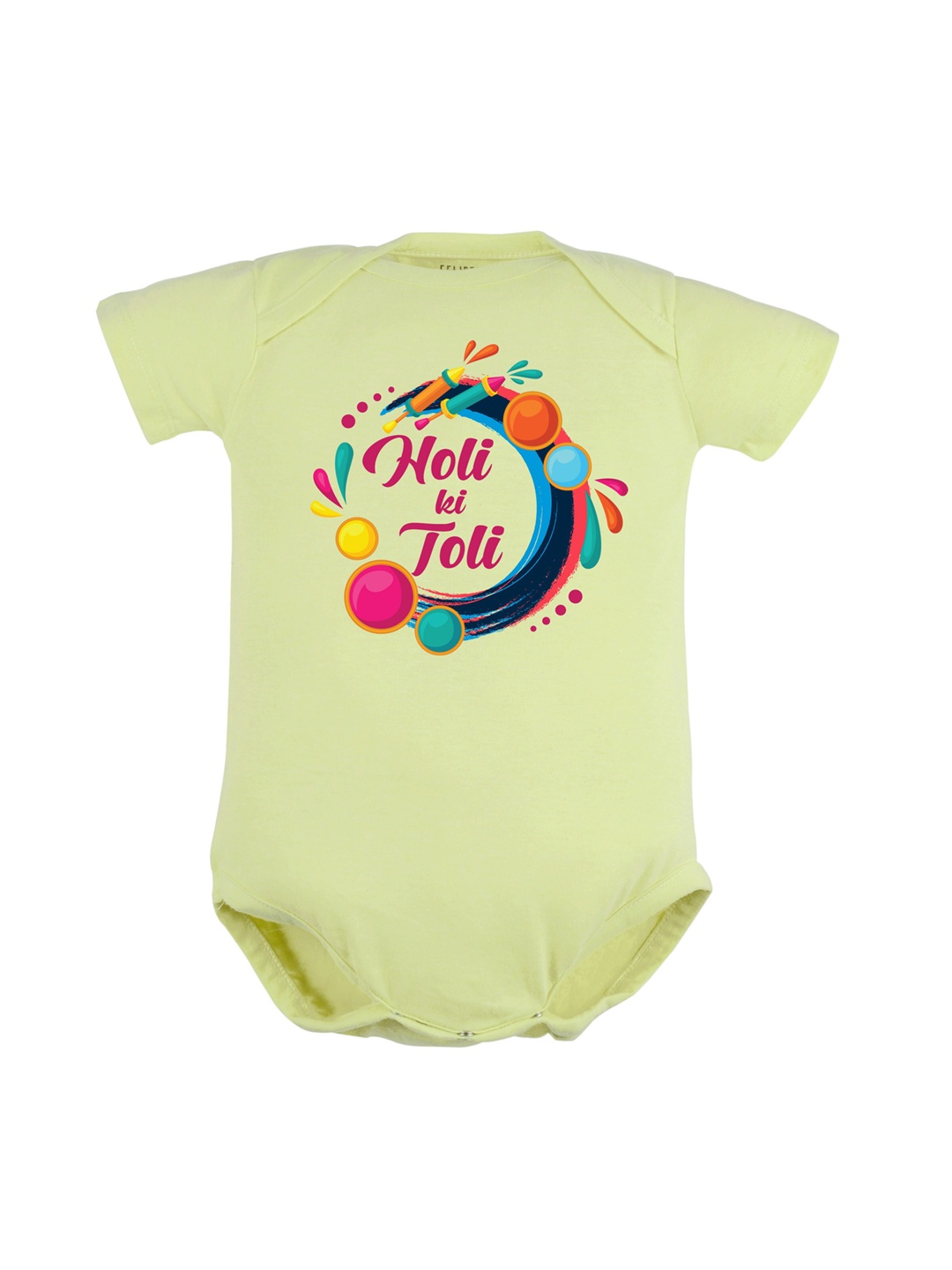 FFLIRTYGO Kids Printed Pure Cotton Romper, Green