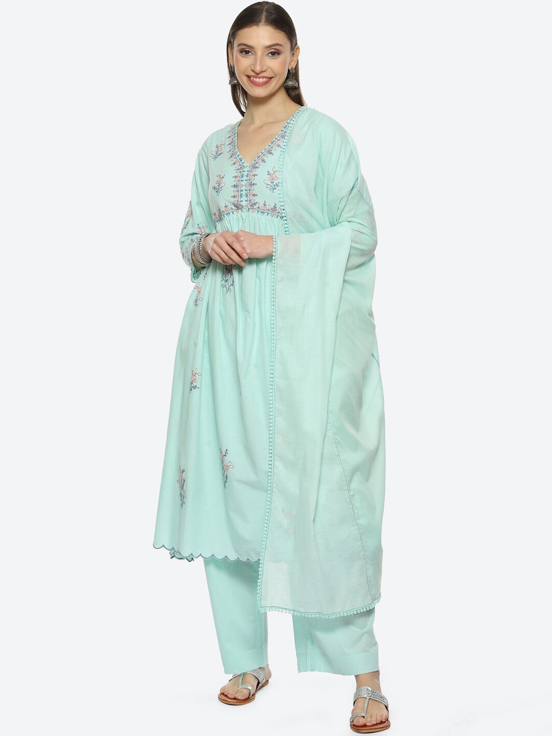 Biba Women Plus Size Ethnic Motifs Embroidered Thread Work Kurta with Palazzos & Dupatta, Blue
Biba Women Plus Size Ethnic Motifs Embroidered Thread Work Kurta with Palazzos & Dupatta, Blue