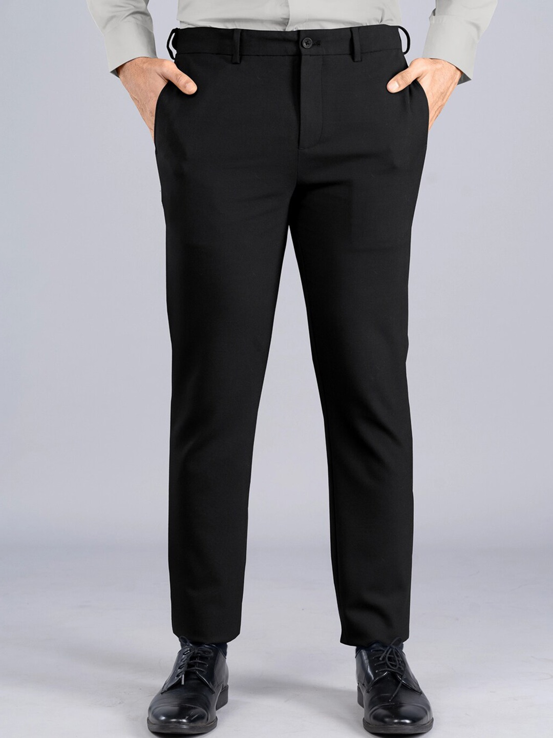 The Pant Project Men Slim Fit Mid-Rise Wrinkle Free Soft-Stretch-Comfort Formal Trousers, Black
The Pant Project Men Slim Fit Mid-Rise Wrinkle Free Soft-Stretch-Comfort Formal Trousers, Black