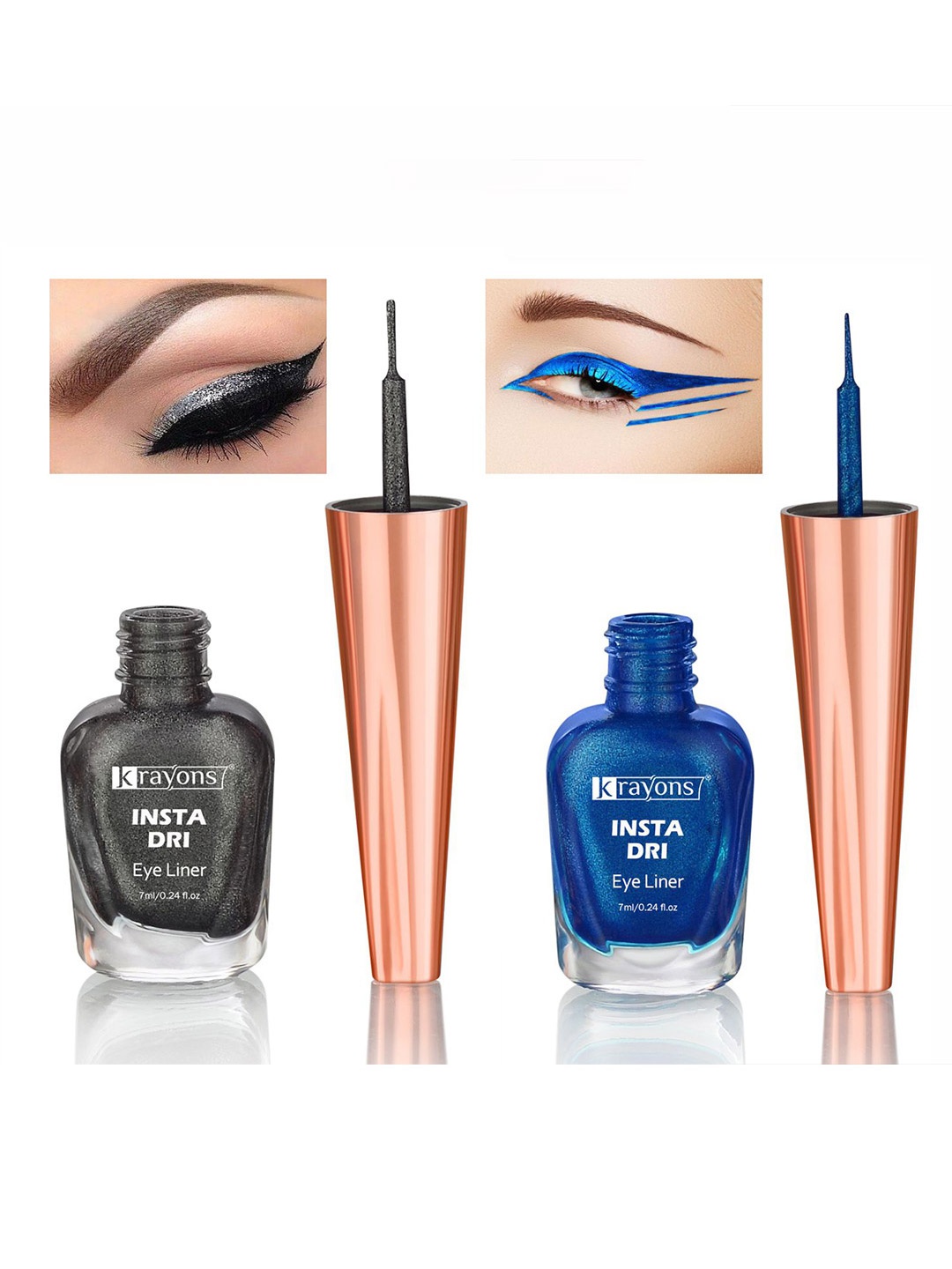 krayons Set of 2 Insta Dri Long-Lasting Sparkling Eyeliner 7ml each - Grey 02 & Blue 07
krayons Set of 2 Insta Dri Long-Lasting Sparkling Eyeliner 7ml each - Grey 02 & Blue 07