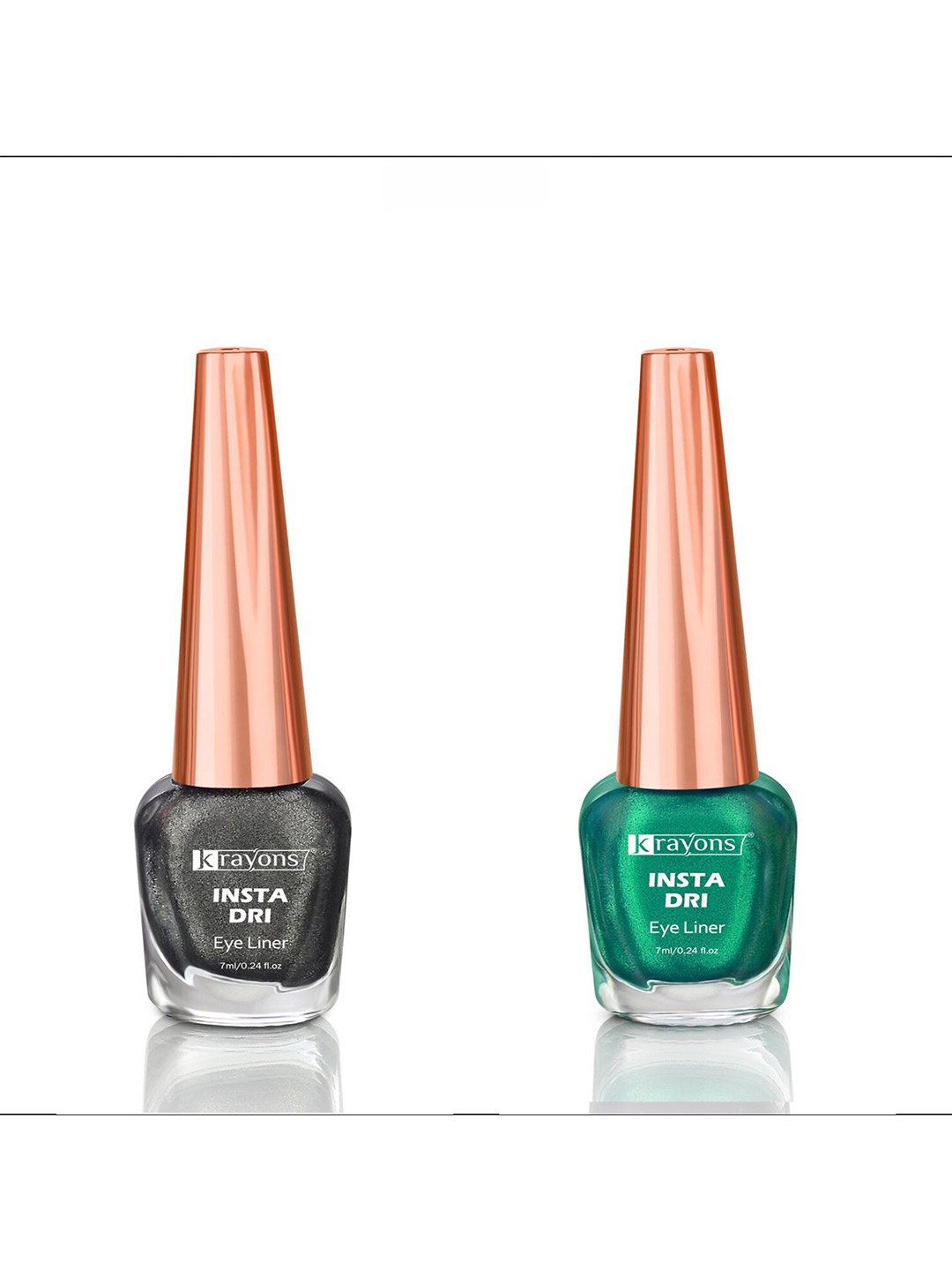 krayons Set of 2 Insta Dri Long-Lasting Sparkling Eyeliner 7ml each - Grey 02 & Green 03
krayons Set of 2 Insta Dri Long-Lasting Sparkling Eyeliner 7ml each - Grey 02 & Green 03