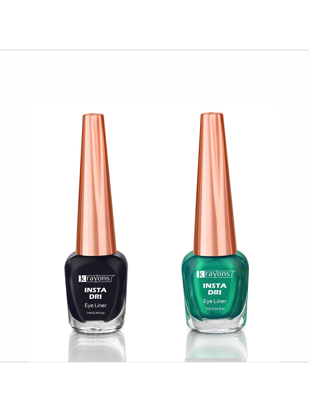 krayons Set of 2 Insta Dri Long-Lasting Sparkling Eyeliner 7ml each - Black 01 & Green 03
krayons Set of 2 Insta Dri Long-Lasting Sparkling Eyeliner 7ml each - Black 01 & Green 03