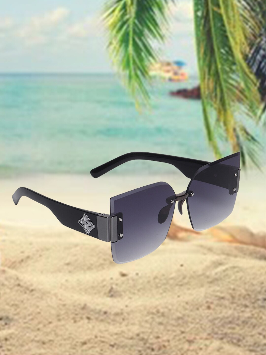 CELEBRITY SUNGLASSES Oversized Sunglasses Rimless With UV Protected Lens CLSG-610-04, Grey
CELEBRITY SUNGLASSES Oversized Sunglasses Rimless With UV Protected Lens CLSG-610-04, Grey