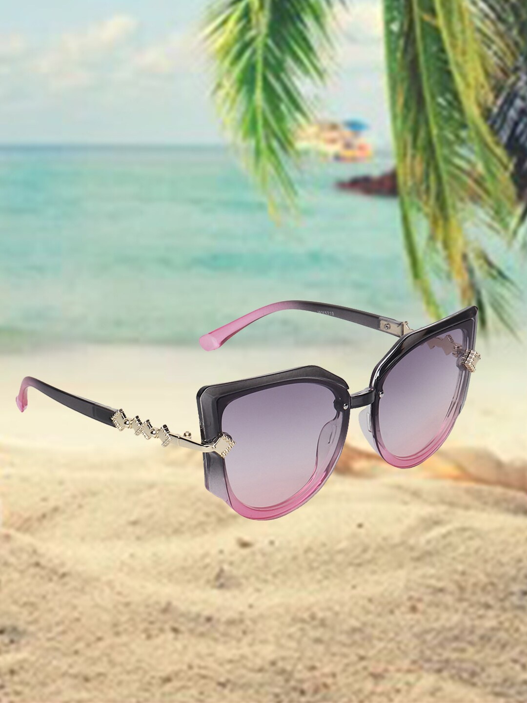 CELEBRITY SUNGLASSES Cateye Sunglasses Half Rim With UV Protected Lens CLSG-5219-08, Pink
CELEBRITY SUNGLASSES Cateye Sunglasses Half Rim With UV Protected Lens CLSG-5219-08, Pink
